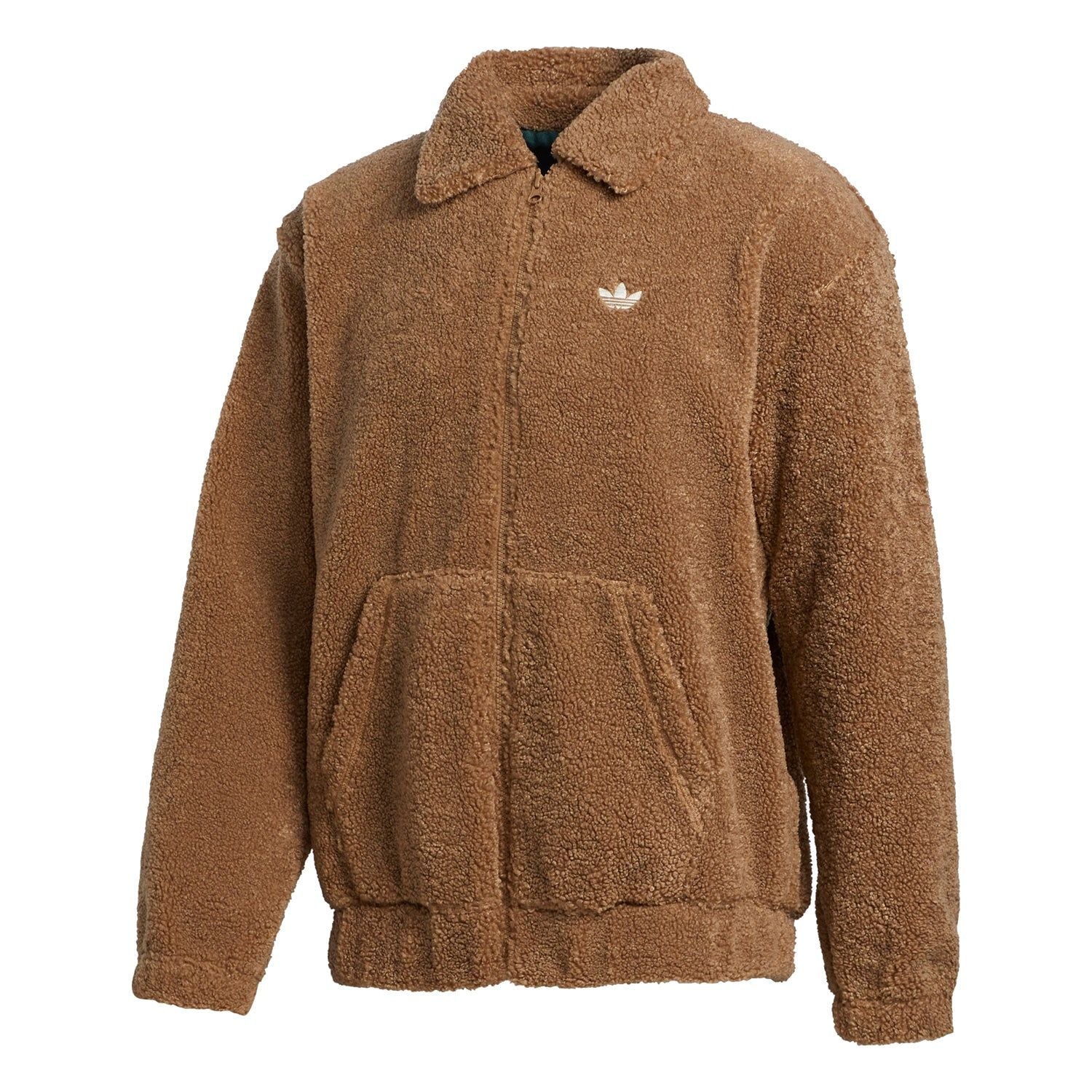 adidas Originals Teddy Bear Fleece Jacket - Brown - ViaductClothing -  -  