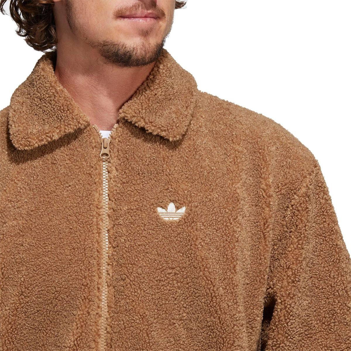adidas Originals Teddy Bear Fleece Jacket - Brown - GD3535