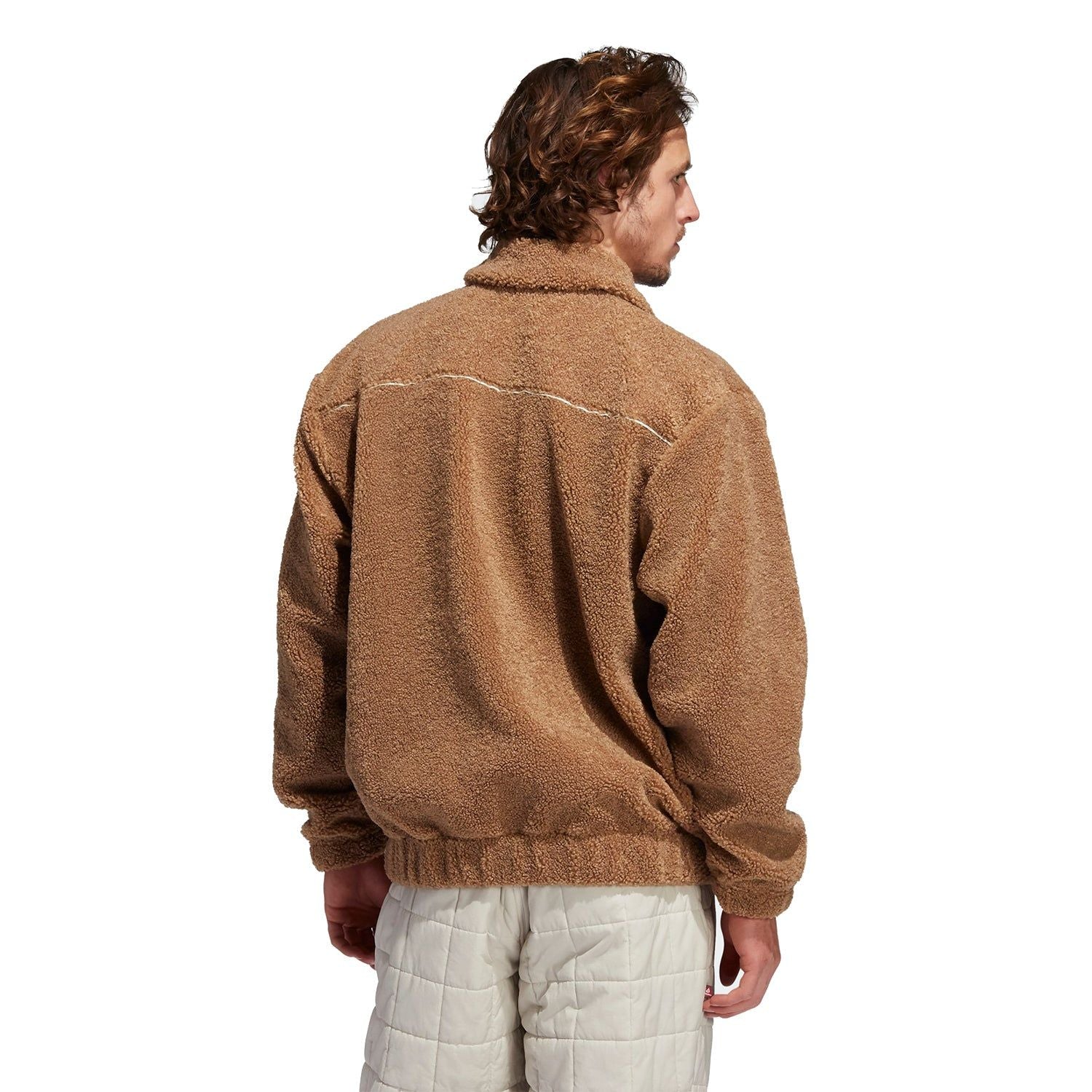 adidas Originals Teddy Bear Fleece Jacket - Brown - ViaductClothing -  -  