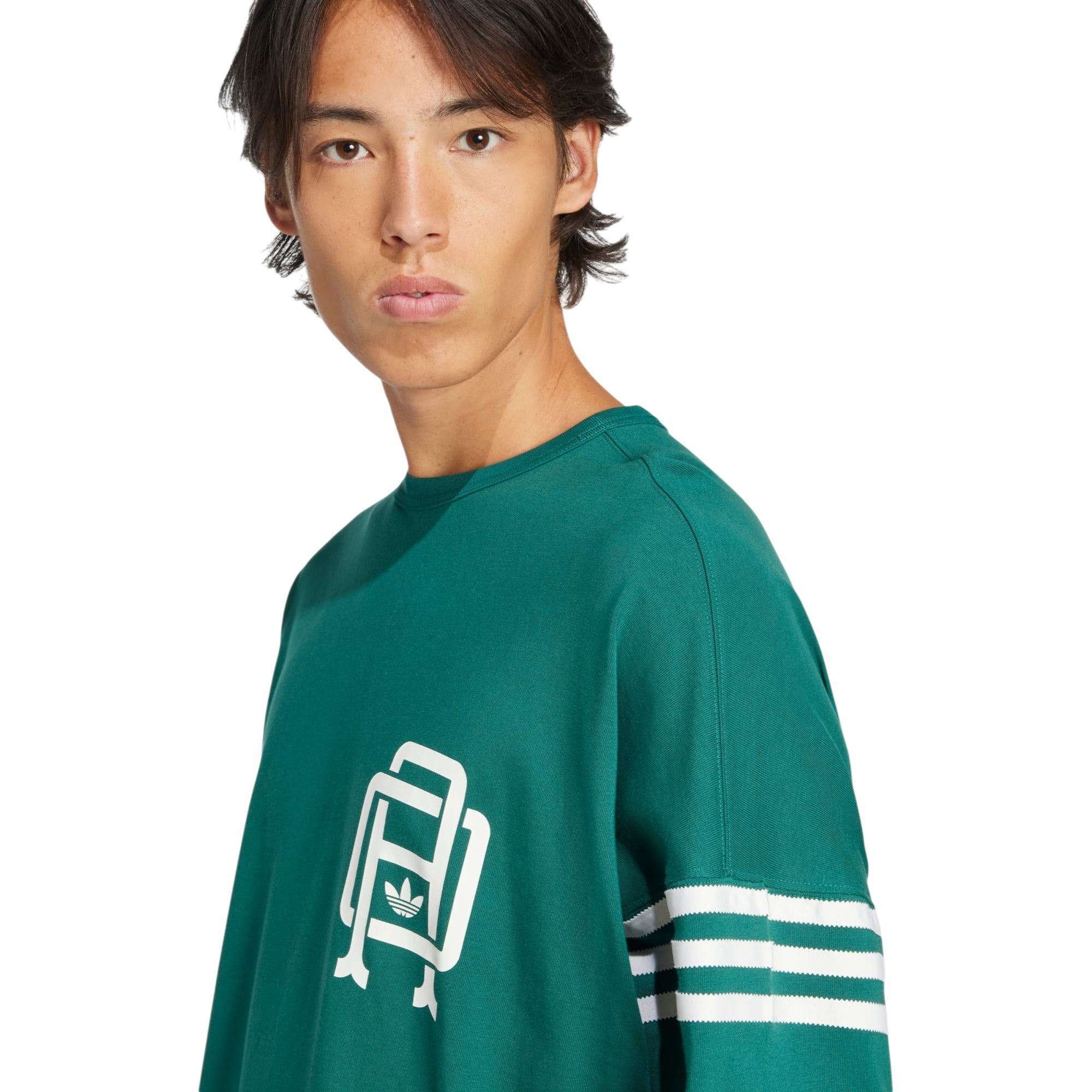 adidas Originals Men's Varsity Long-Sleeve T-Shirt - Green