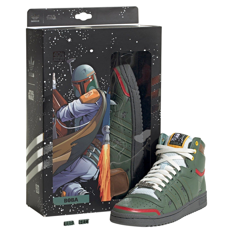 adidas Originals Top Ten Hi Star Wars Boba Fett Shoes - Green - ViaductClothing -  -  