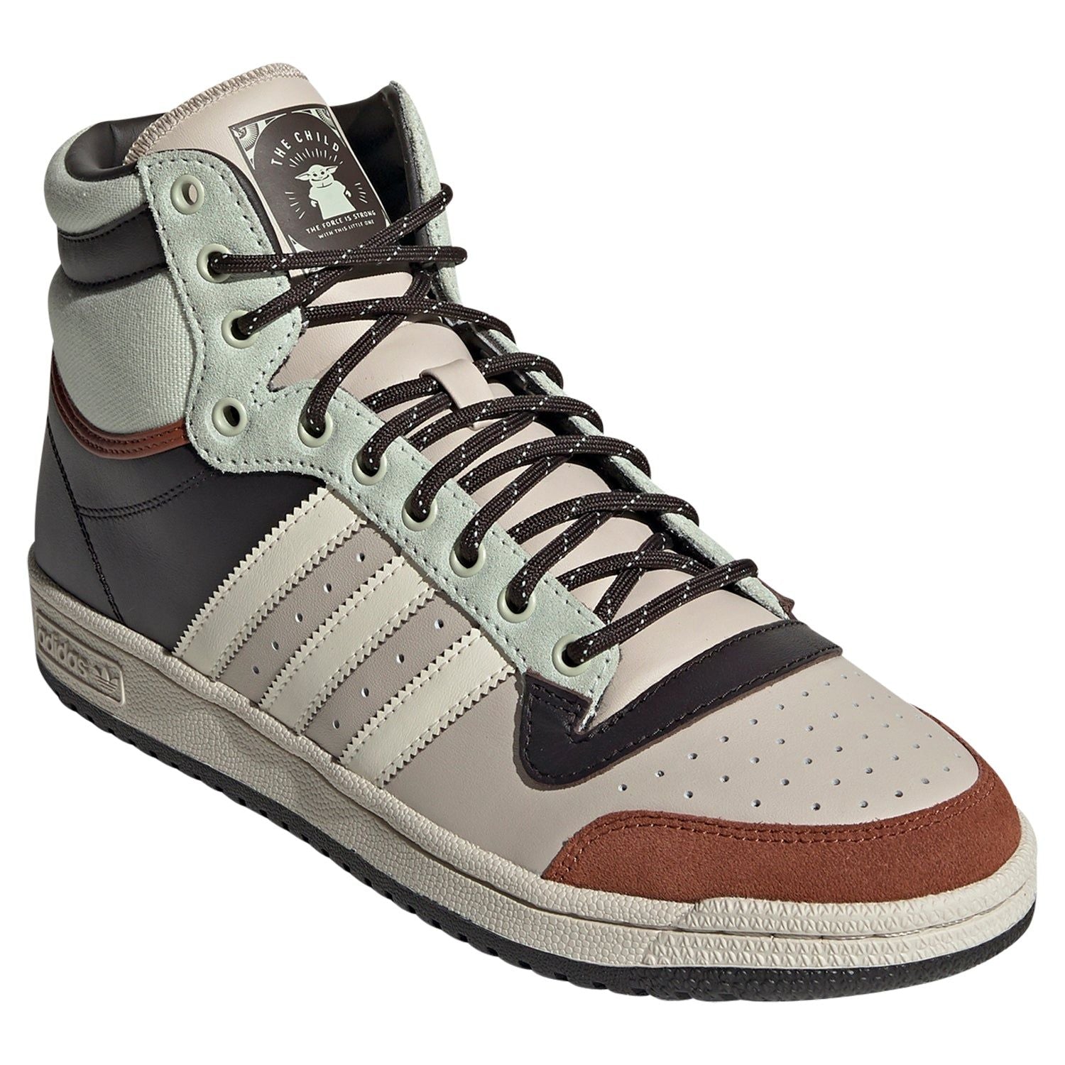 adidas Originals Top Ten Hi Star Wars The Mandalorian The Child Shoes - Green - ViaductClothing -  -  