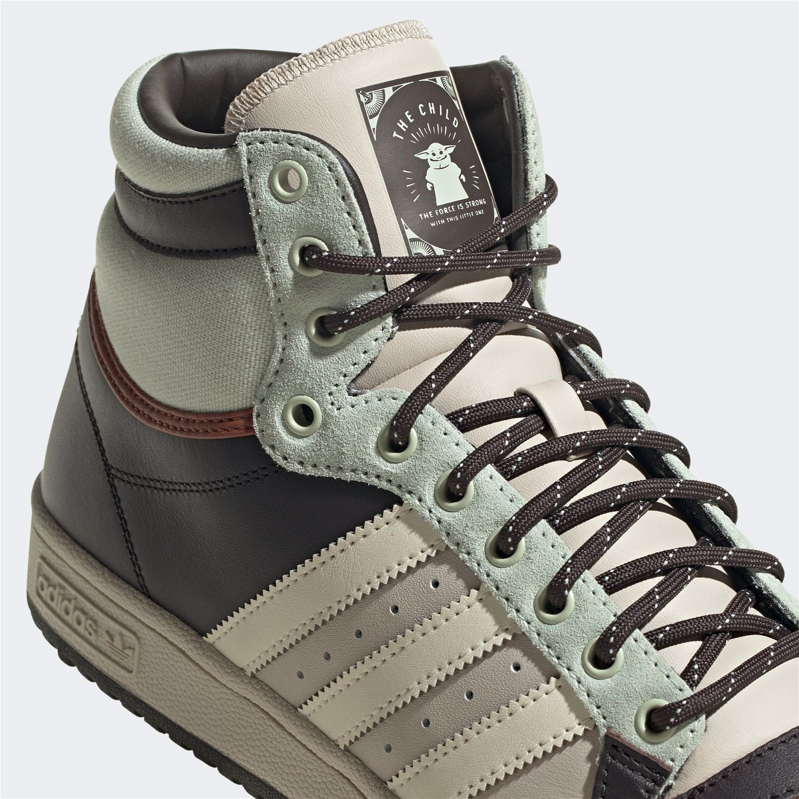 adidas Originals Top Ten Hi Star Wars The Mandalorian The Child Shoes - Green - ViaductClothing -  -  