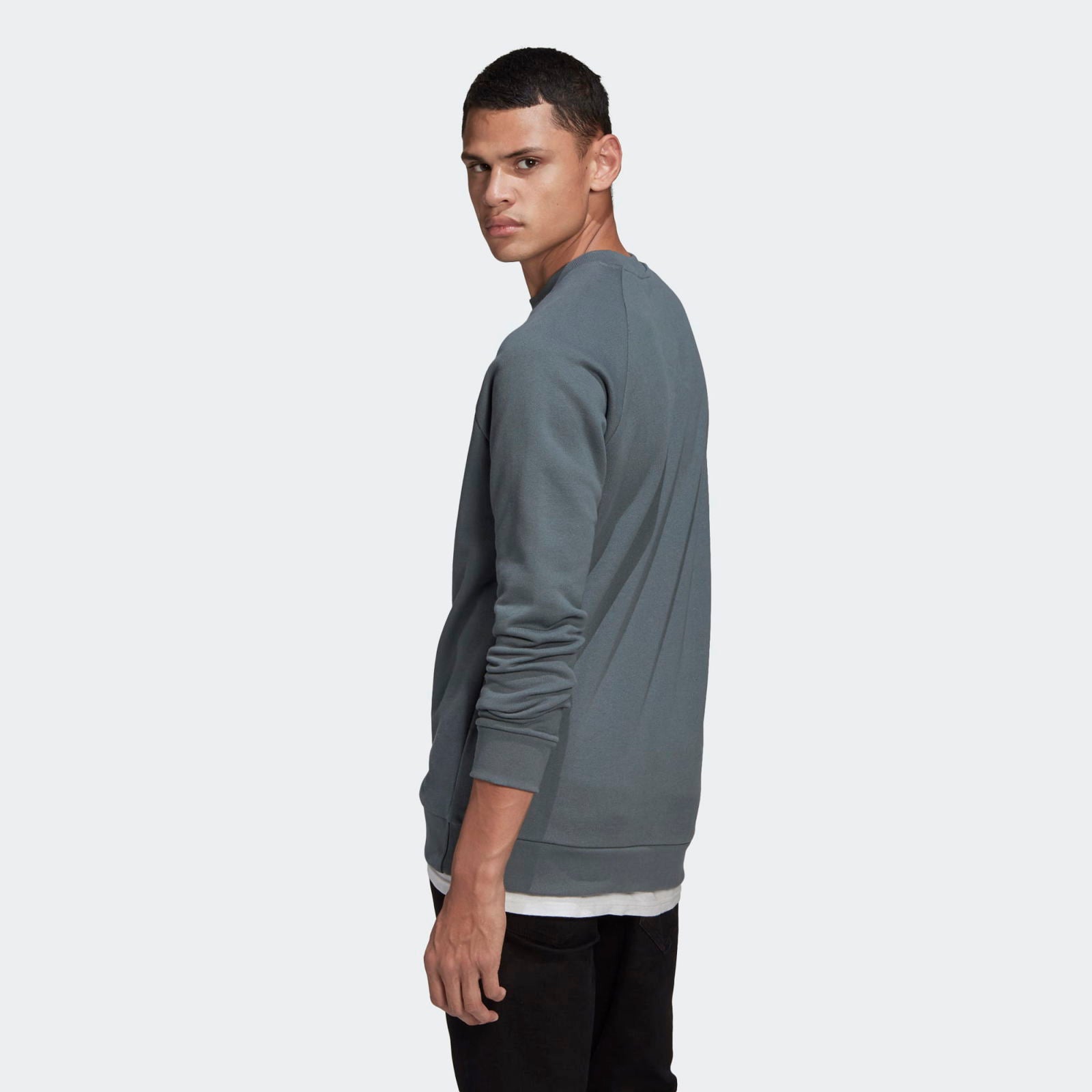 adidas  Originals Trefoil Crew Sweatshirt - Blue Oxide - ViaductClothing -  -  