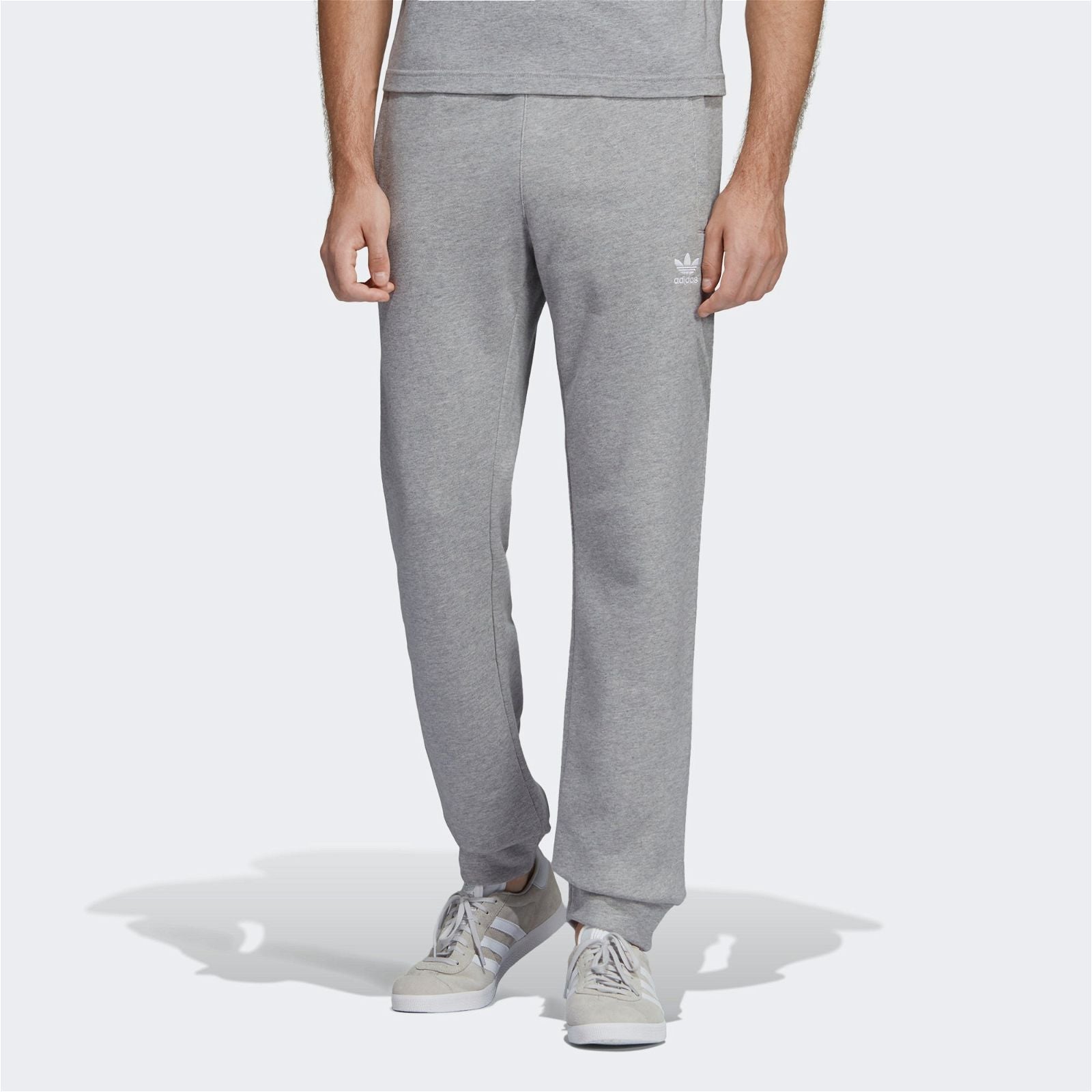 adidas Originals Trefoil Essentials Joggers - Medium Grey Heather - ViaductClothing -  -  