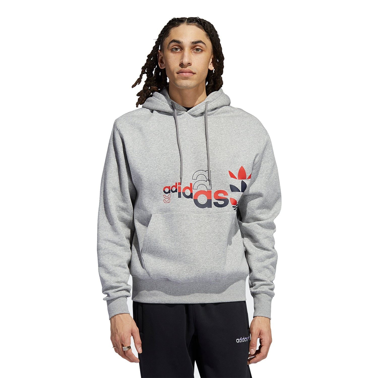 adidas Originals Trefoil Logo Play Hoodie - Grey - ViaductClothing -  -  