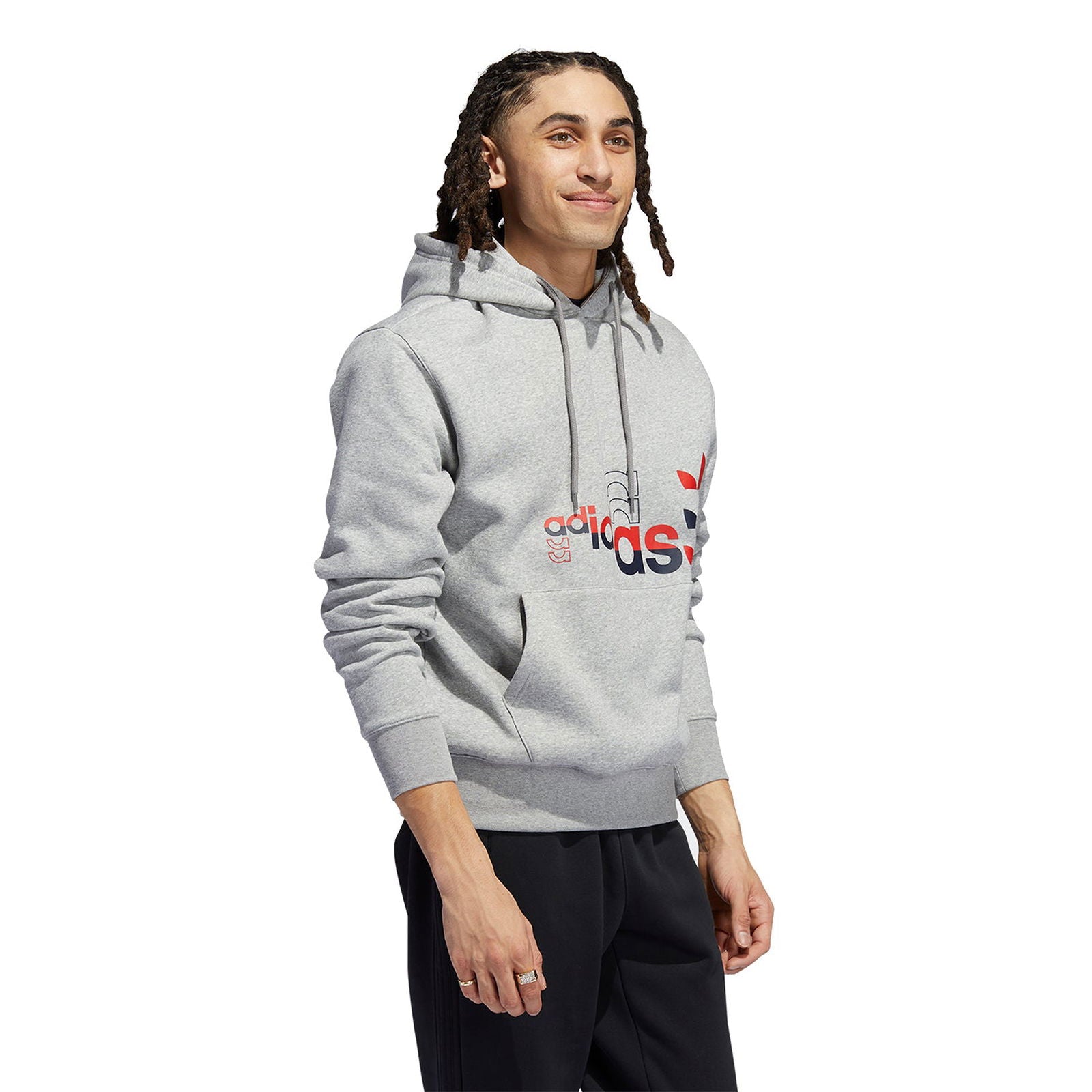 adidas Originals Trefoil Logo Play Hoodie - Grey - ViaductClothing -  -  