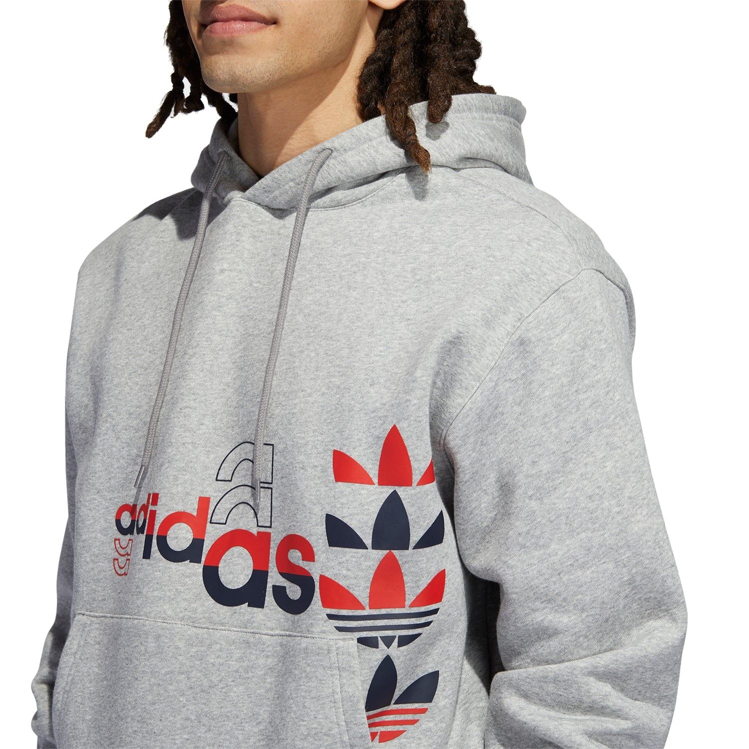 adidas Originals Trefoil Logo Play Hoodie - Grey - ViaductClothing -  -  