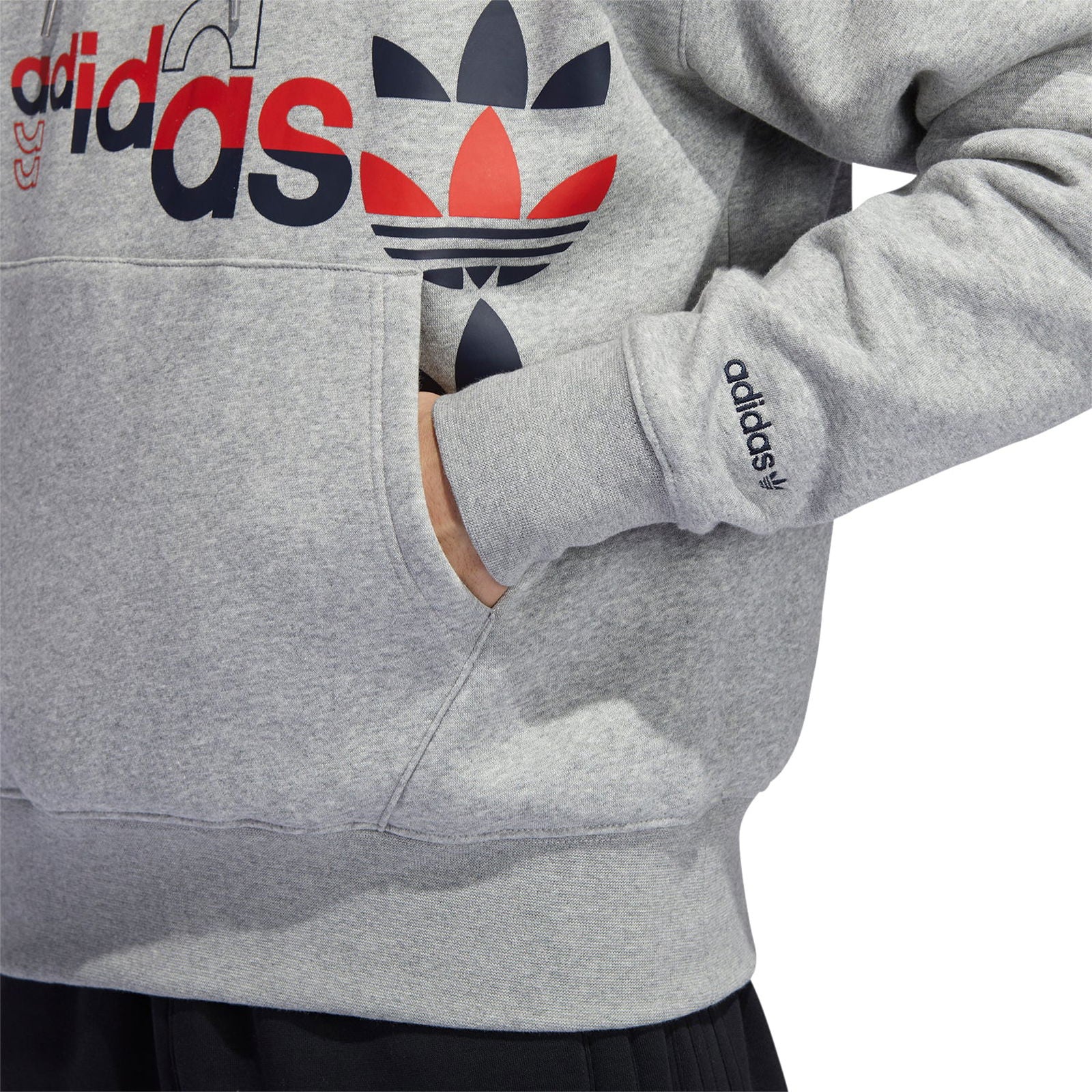 adidas Originals Trefoil Logo Play Hoodie - Grey - ViaductClothing -  -  