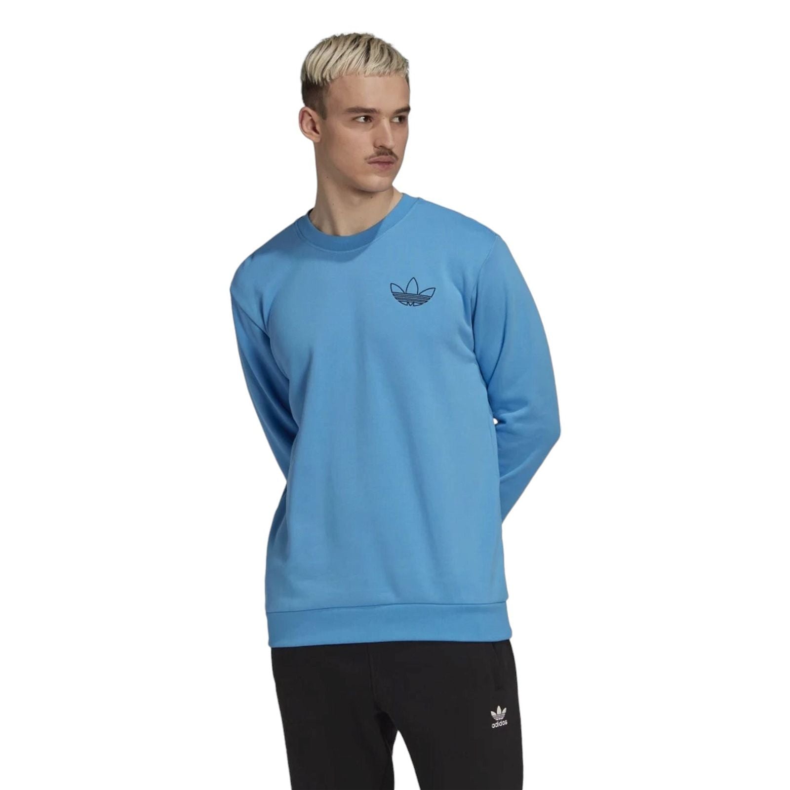 adidas Originals Trefoil Series Style Crew Sweatshirt - Pulse Blue - ViaductClothing -  -  