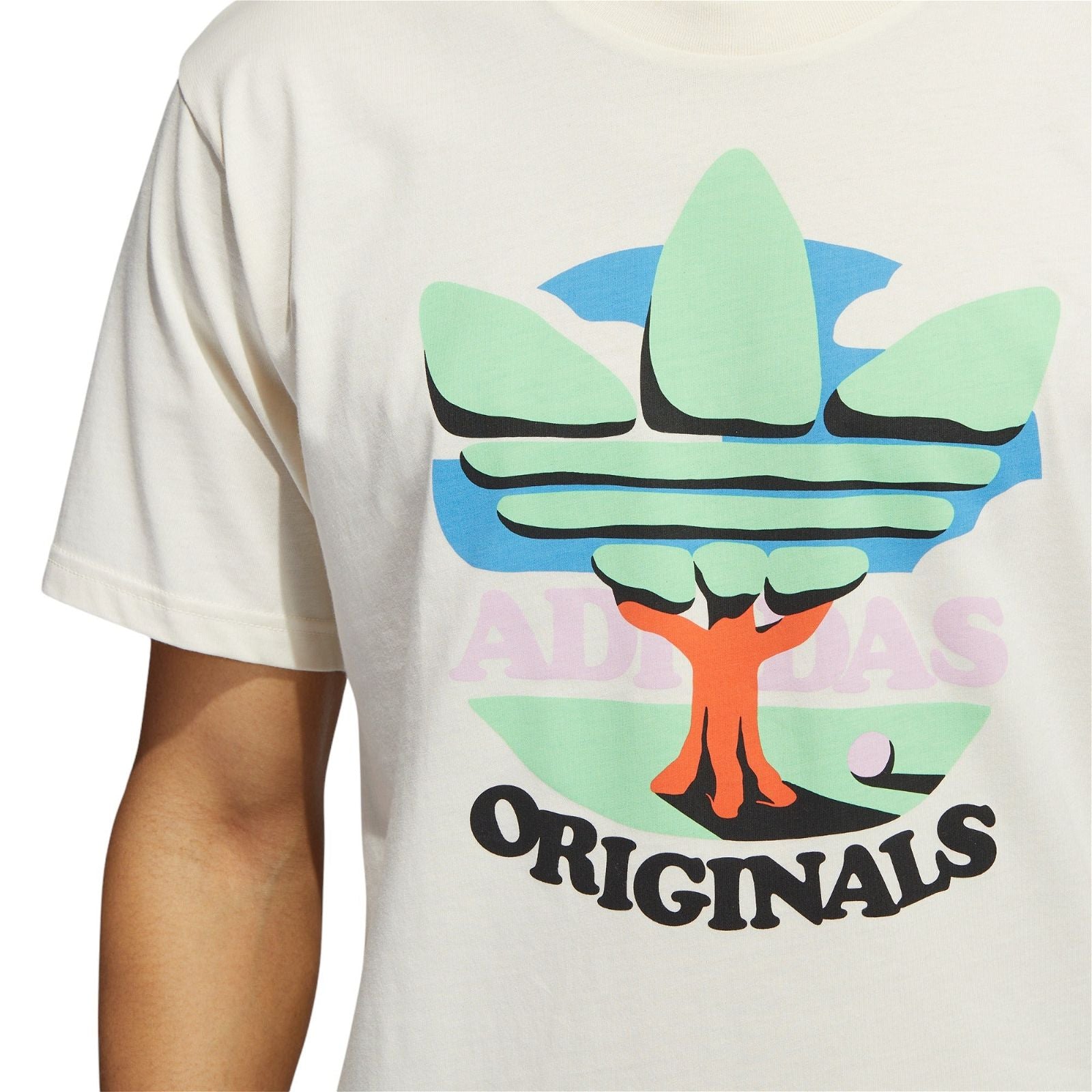 adidas Originals Trefoil Tree T-Shirt - Non Dyed White - ViaductClothing -  -  