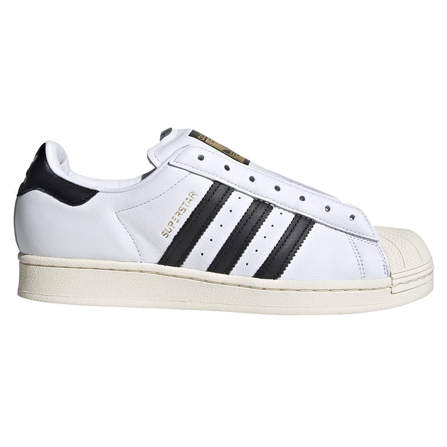 adidas Originals Unisex Superstar Laceless Shoes - White Black - ViaductClothing -  -  