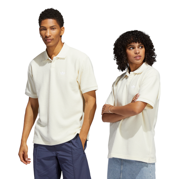 adidas Originals Unisex Tennis Polo - Cream & White - ViaductClothing -  -  