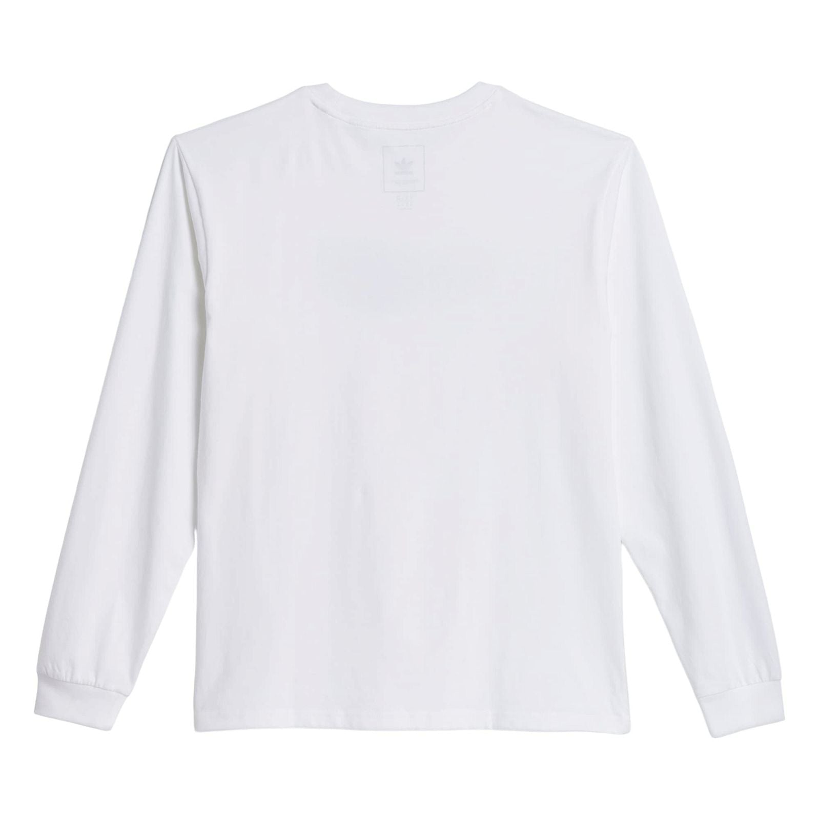 adidas Originals Washed Out 4.0 Logo Long Sleeve T-Shirt - White - ViaductClothing -  -  