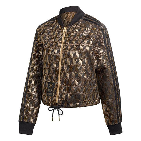 adidas Originals Women's Premium Superstar Track Top Black Gold