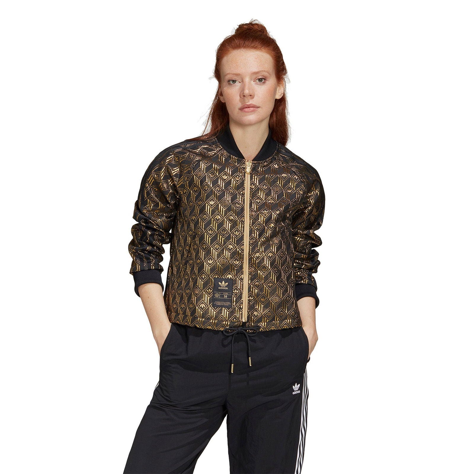 adidas Originals Women's Premium Superstar Track Top - Black & Gold - ViaductClothing -  -  