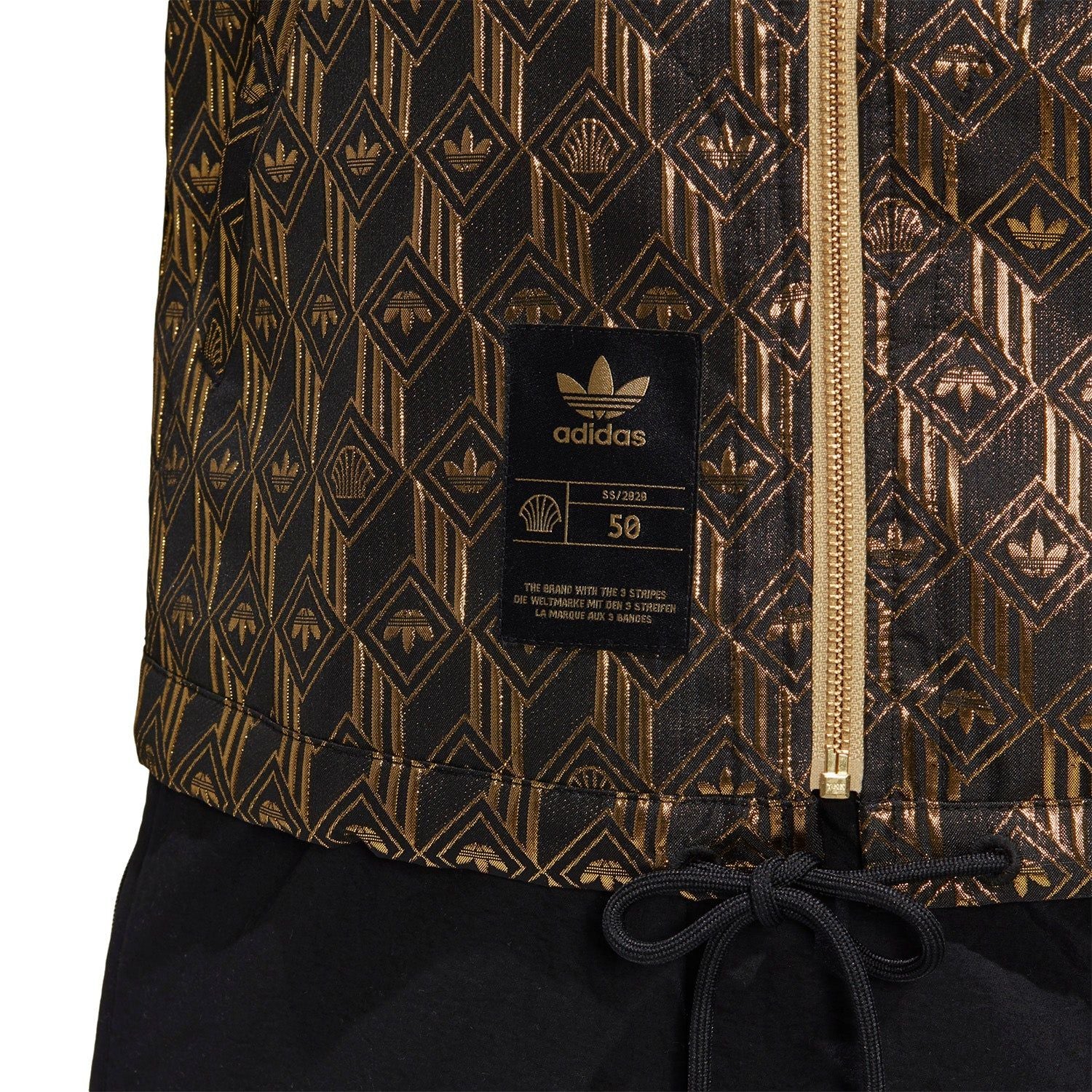 adidas Originals Women's Premium Superstar Track Top - Black & Gold - ViaductClothing -  -  
