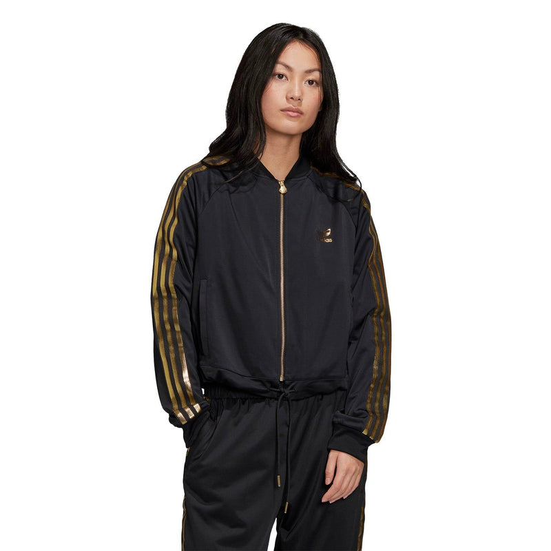 adidas Originals Women s SST 2.0 Track Jacket Black Gold ViaductClothing