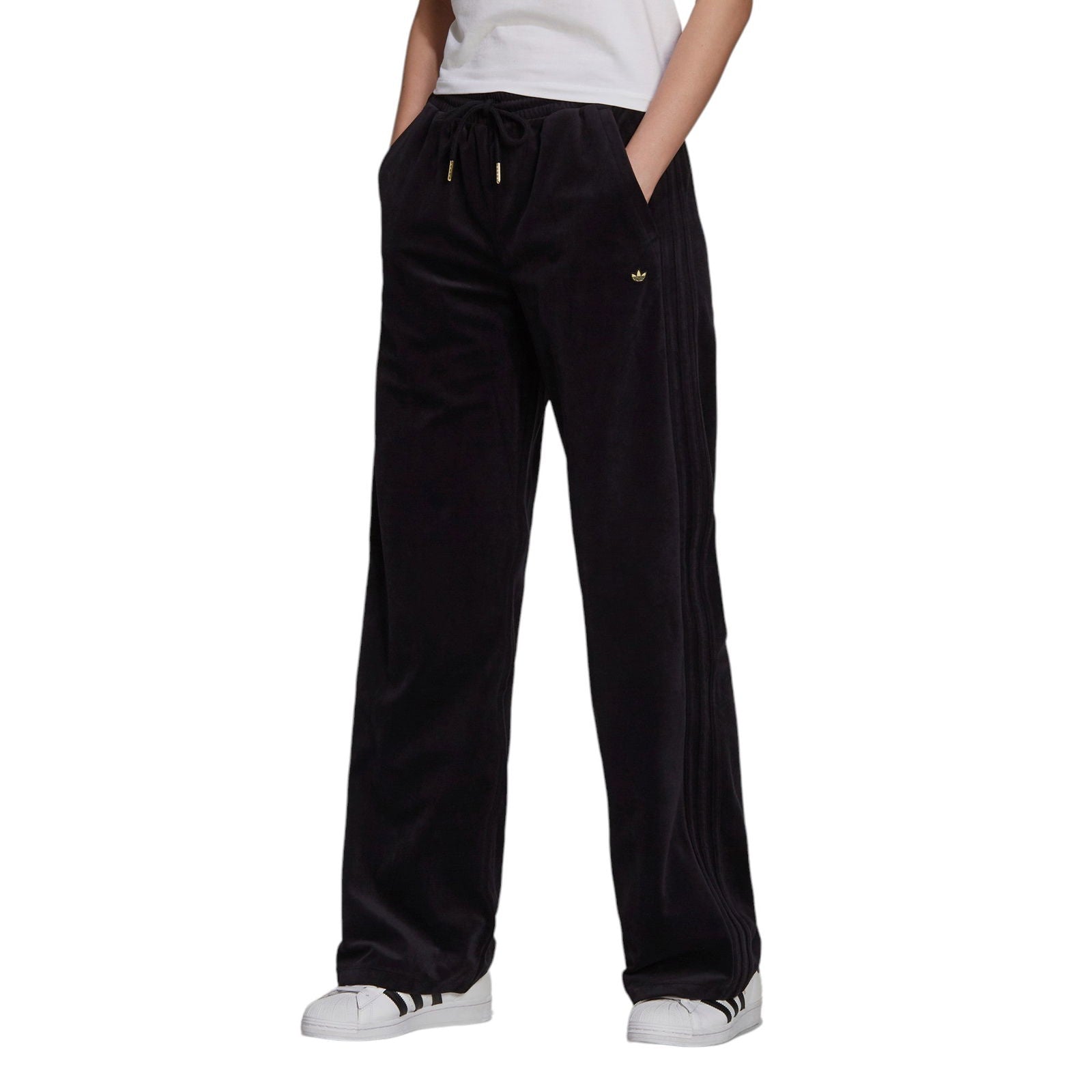 adidas Originals Womens Adicolor Velour Joggers - Black - ViaductClothing -  -  