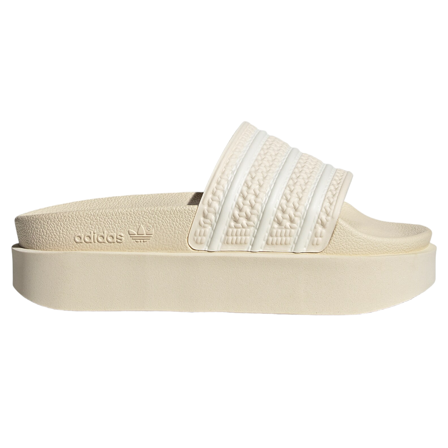 adidas Originals Womens Adilette Bonega Chunky Sole Platform Slides - Beige - ViaductClothing -  -  