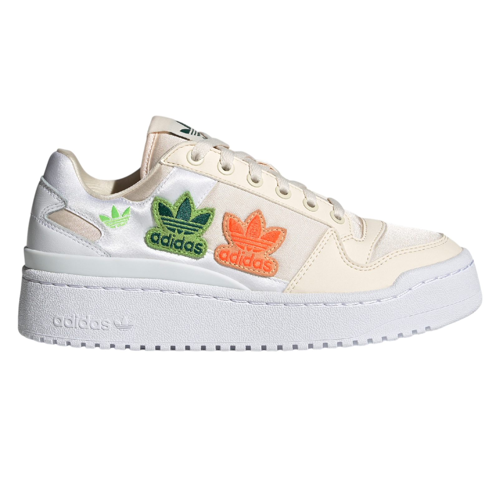 adidas Originals Womens Forum Bold Embroidered Trefoils - White - ViaductClothing -  -  