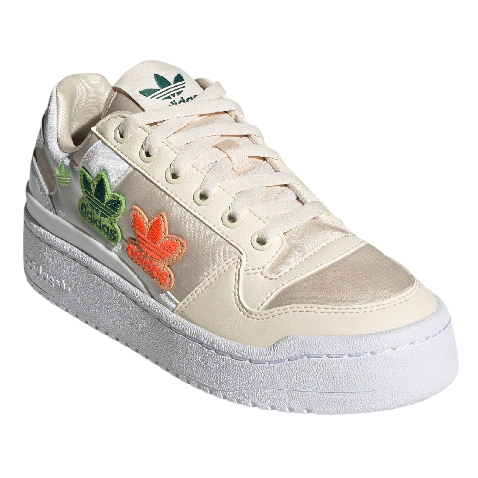 adidas Originals Womens Forum Bold Embroidered Trefoils - White - ViaductClothing -  -  