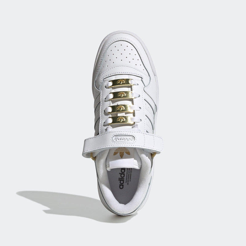 adidas Originals Womens Forum Low Shoes - White Gold Metallic - ViaductClothing -  -  