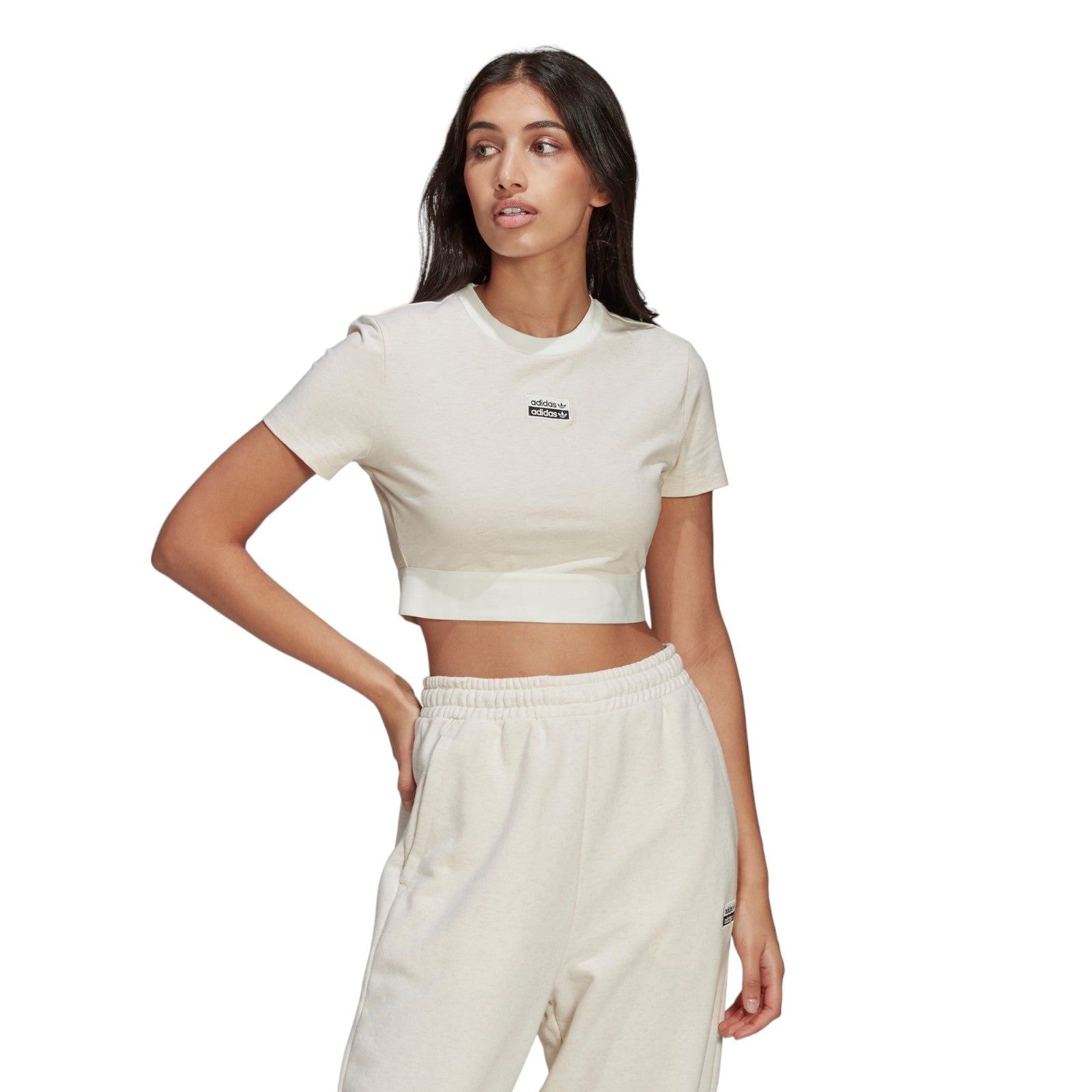adidas Originals Womens R.Y.V. Cropped Tee - White - ViaductClothing -  -  