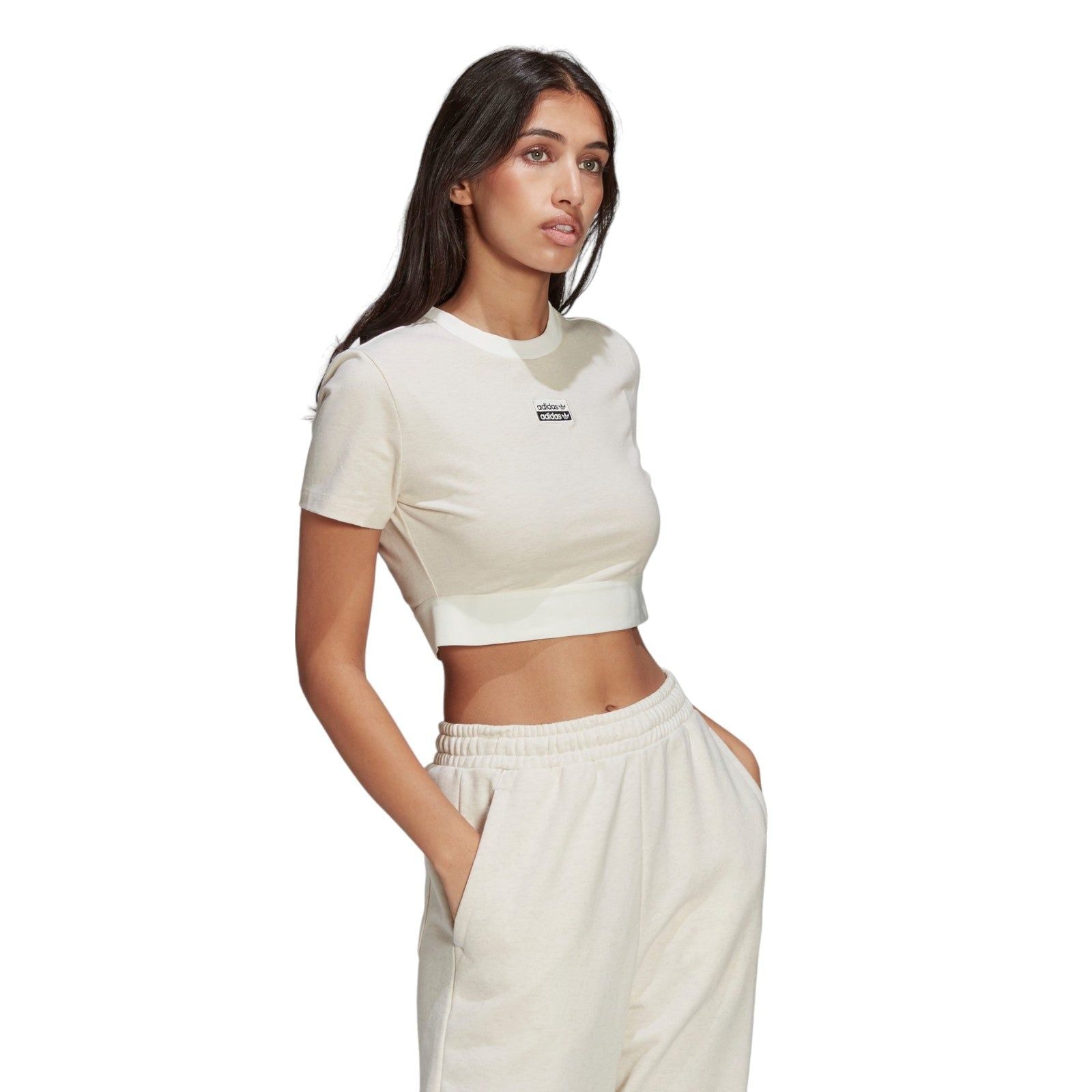 adidas Originals Womens R.Y.V. Cropped Tee - White - ViaductClothing -  -  