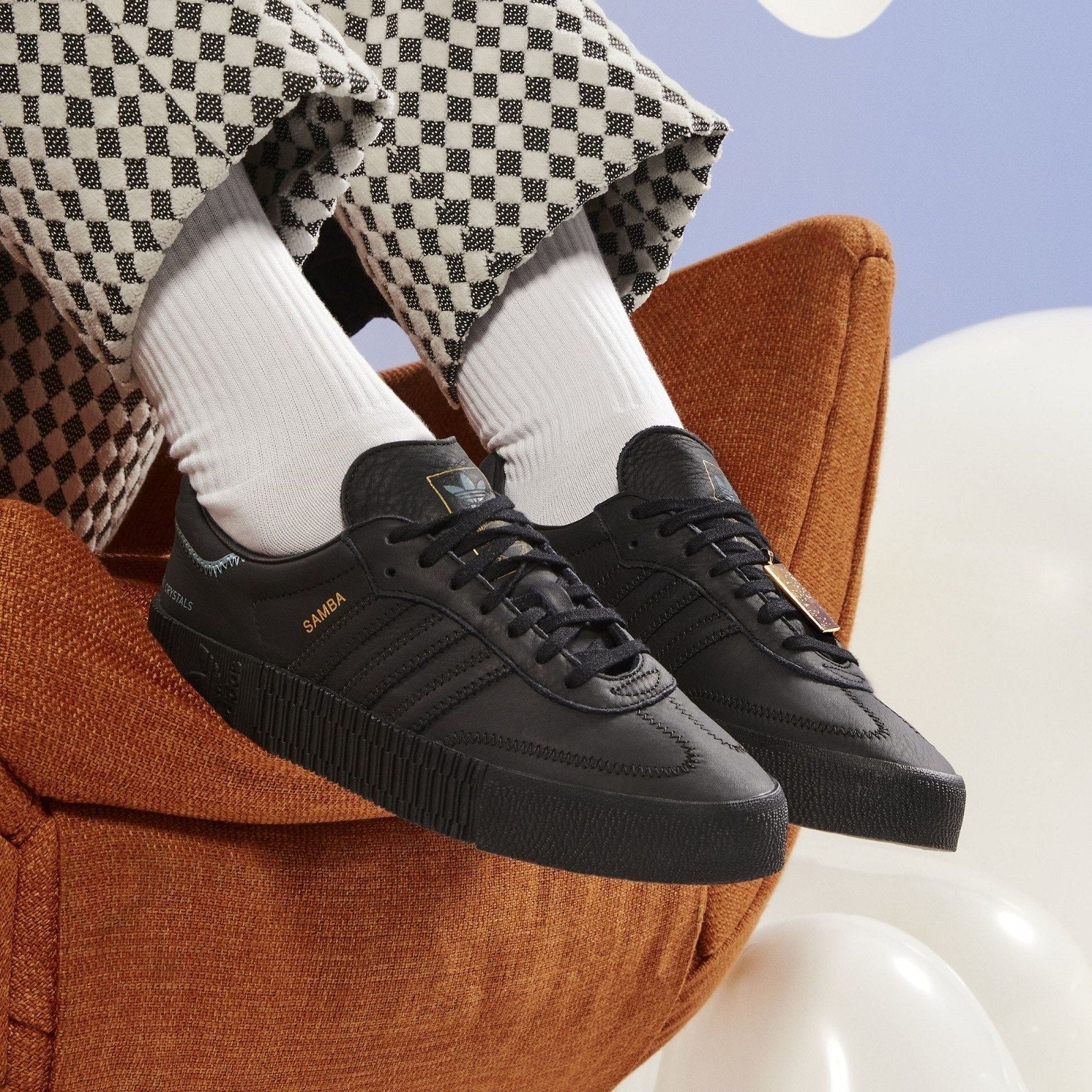 Adidas originals samba rose trainers in triple black store