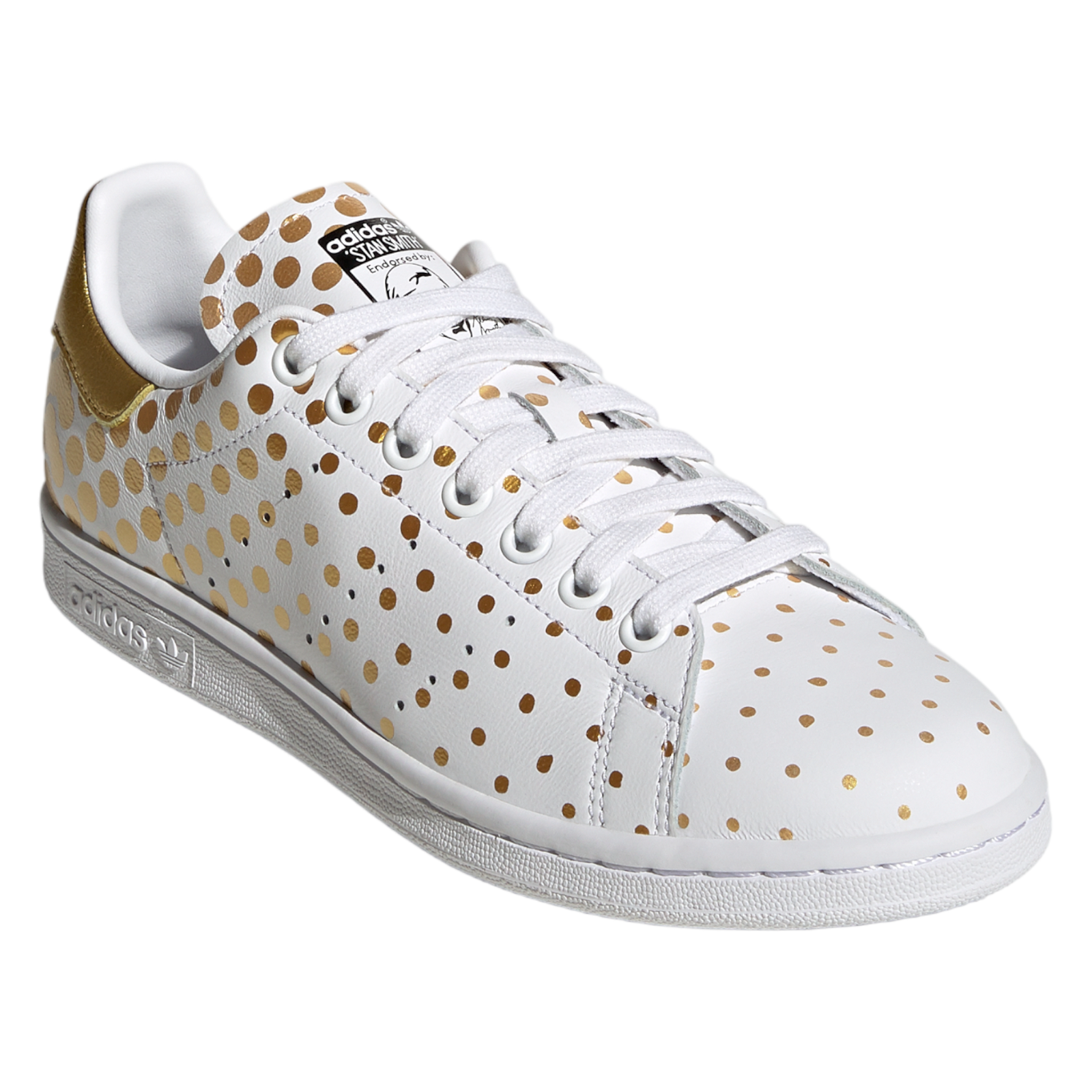 adidas Originals Womens Stan Smith Shoes White Gold FX8553 ViaductClothing