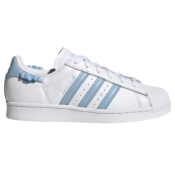 adidas Originals Womens Superstar Knotted Rope Shoes White Clear Sky ViaductClothing