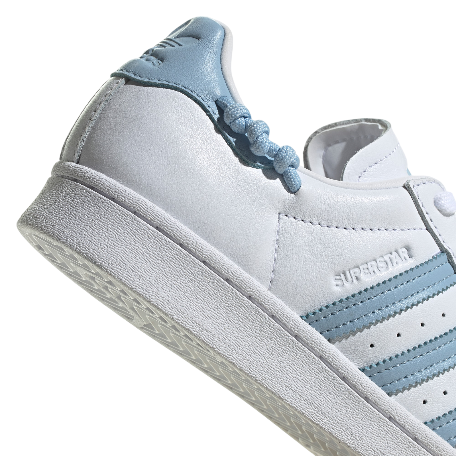 adidas Originals Womens Superstar Knotted Rope Shoes - White Clear Sky - ViaductClothing -  -  