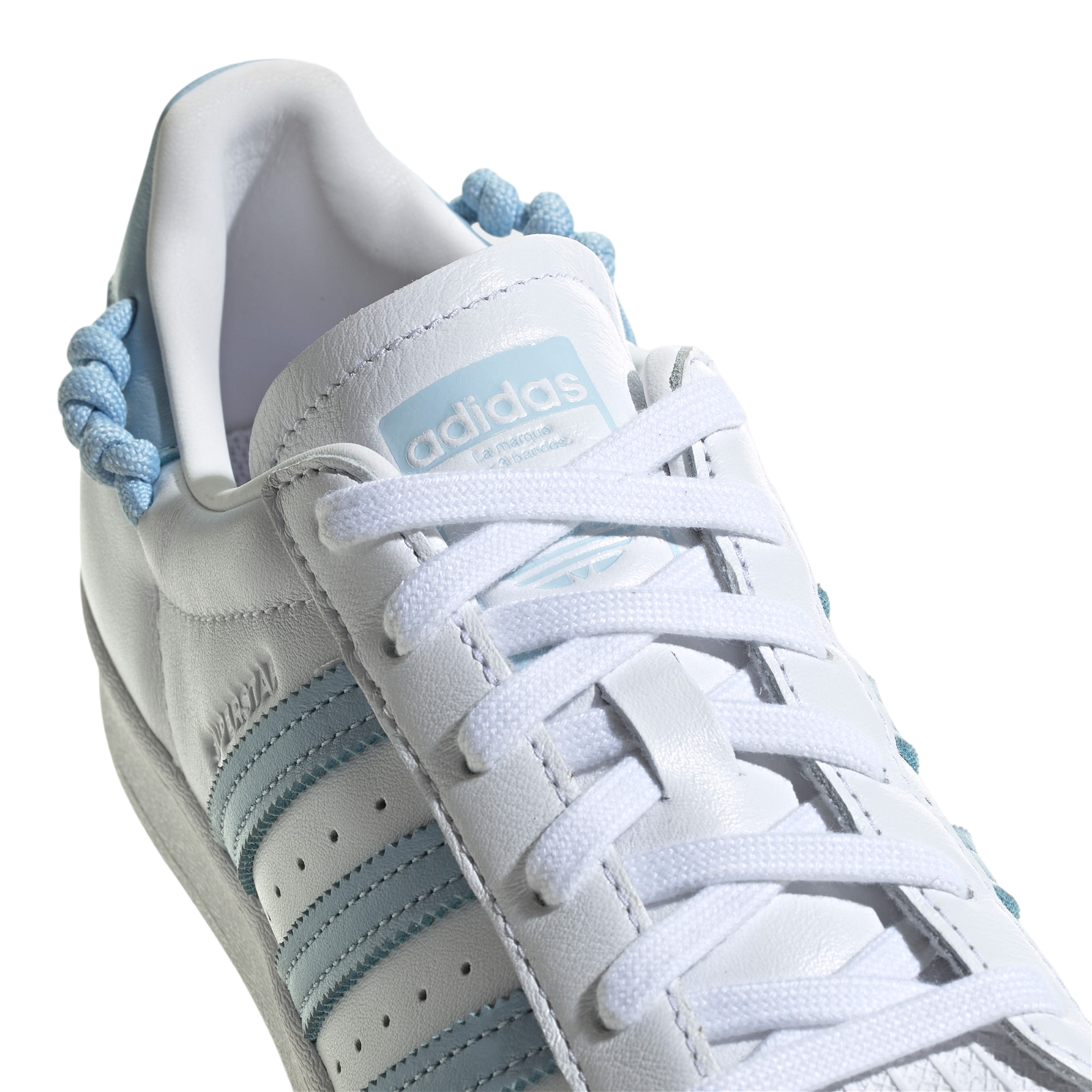 adidas Originals Womens Superstar Knotted Rope Shoes - White Clear Sky - ViaductClothing -  -  