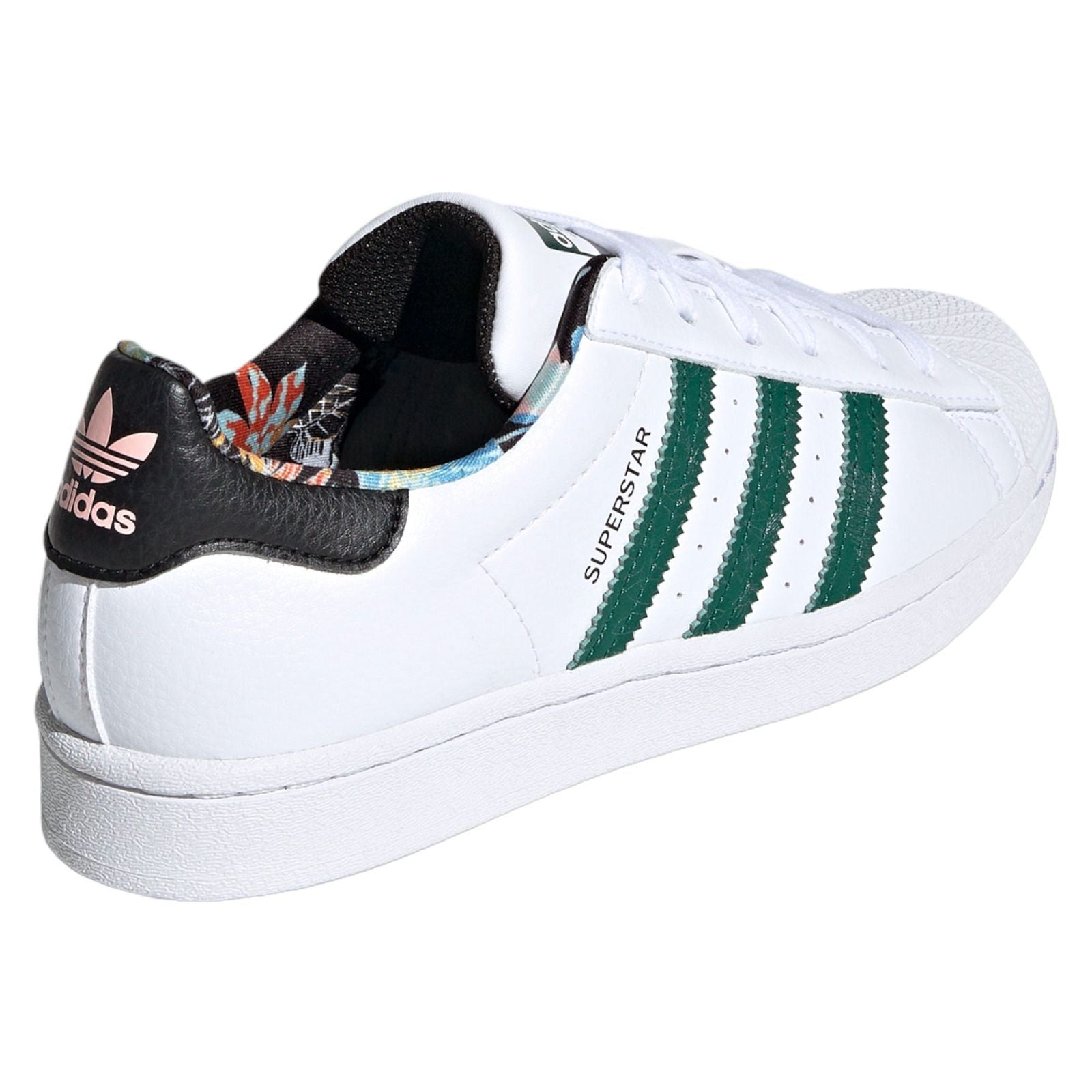 adidas Originals Womens Superstar Shoes - Cloud White Green - ViaductClothing -  -  