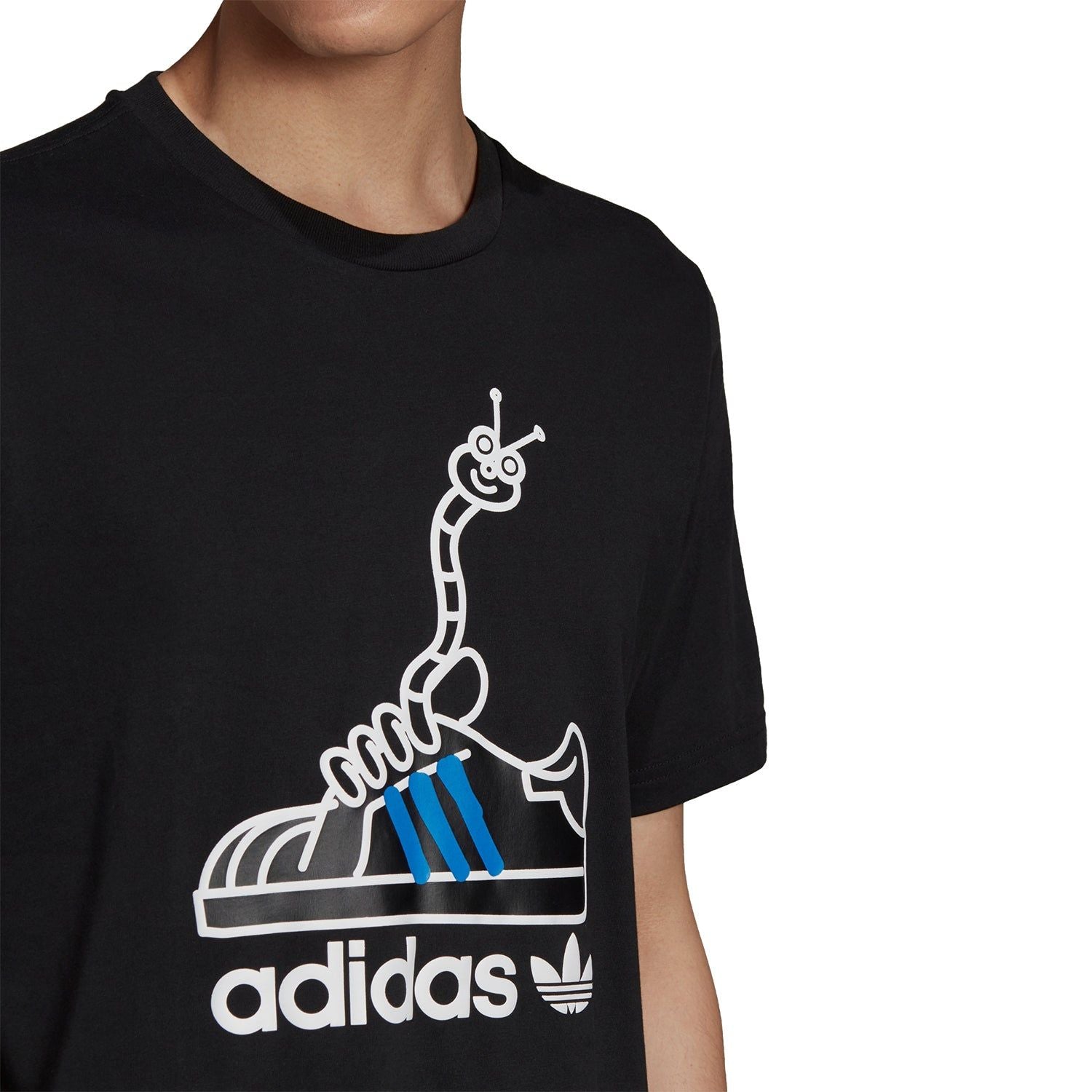 adidas Originals Worm Shoe Print Tee - Black - ViaductClothing -  -  