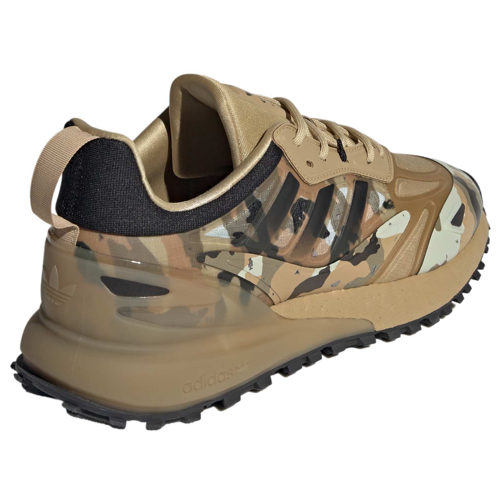 adidas Originals ZX 2K Boost 2.0 Trail Trainers - Camo Green - ViaductClothing -  -  