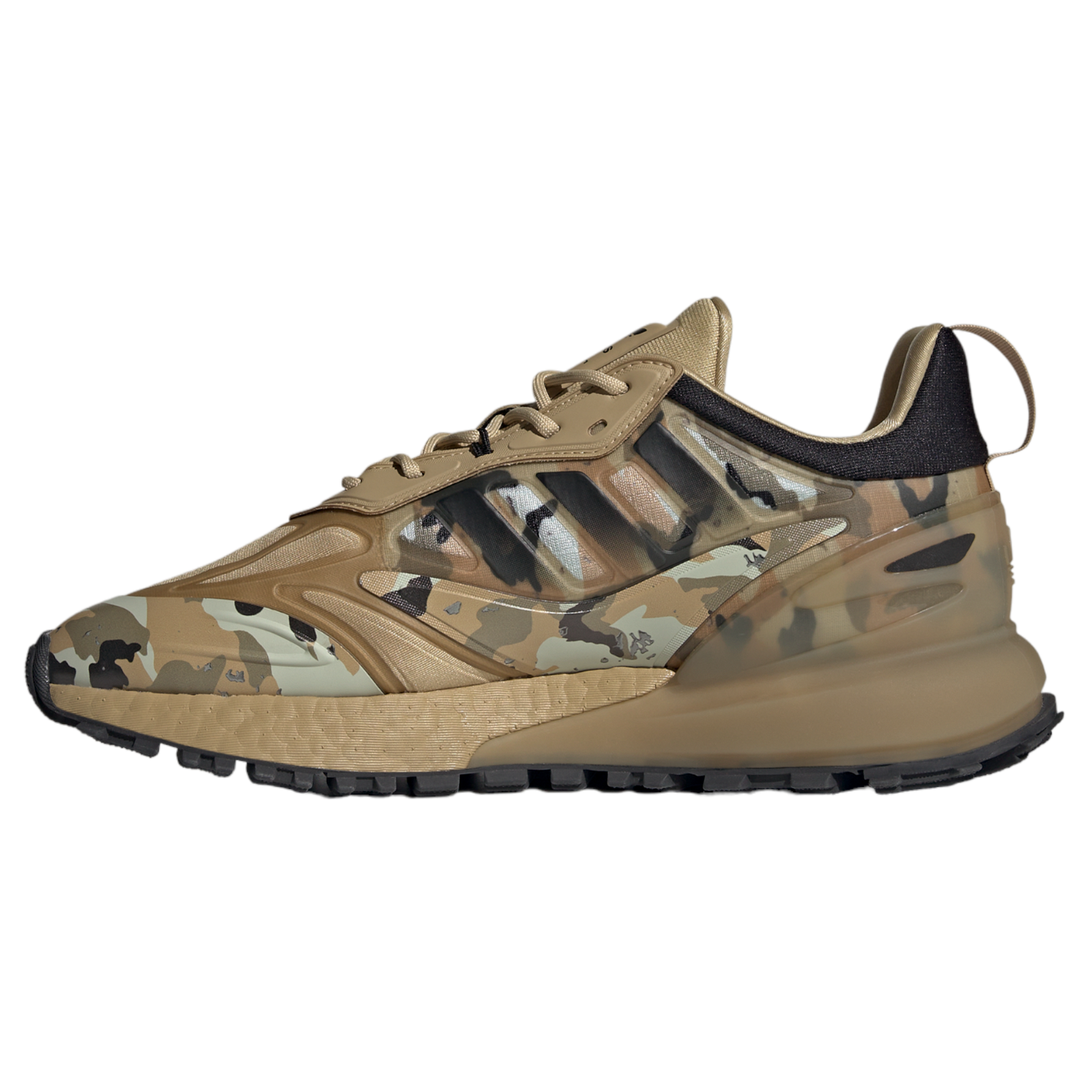 adidas Originals ZX 2K Boost 2.0 Trail Trainers - Camo Green - ViaductClothing -  -  
