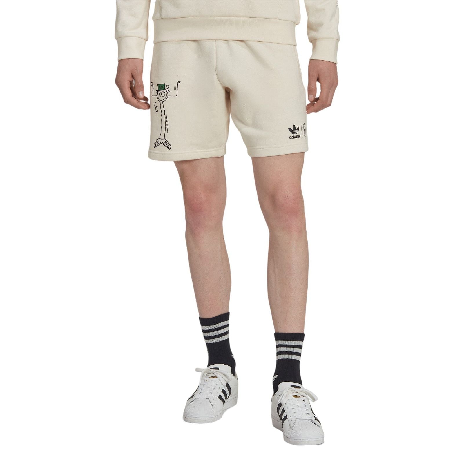 adidas Originals x André Saraiva Sweat Shorts - White - ViaductClothing -  -  