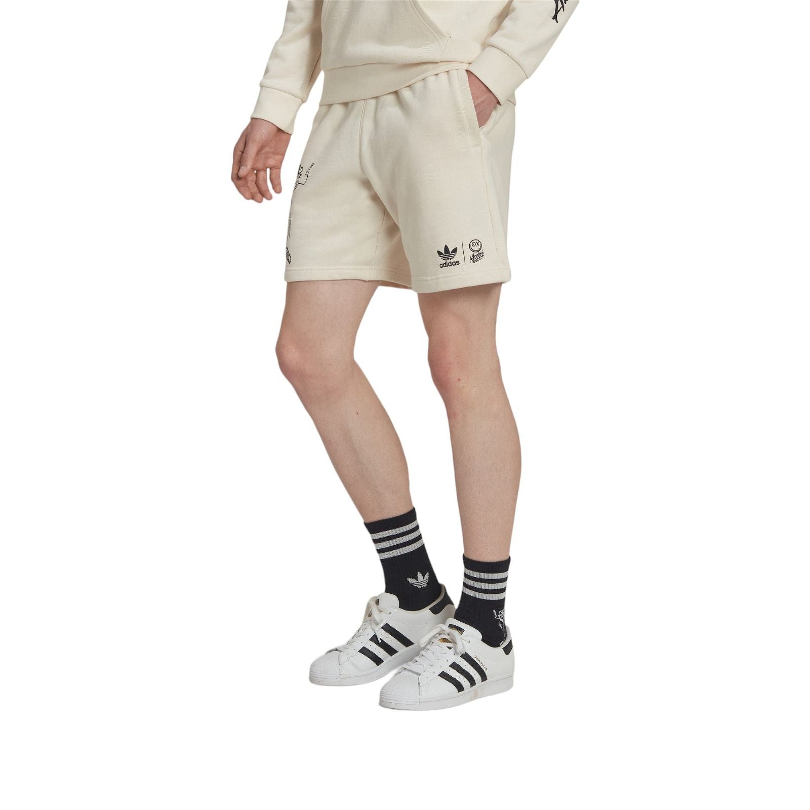 adidas Originals x André Saraiva Sweat Shorts - White - ViaductClothing -  -  
