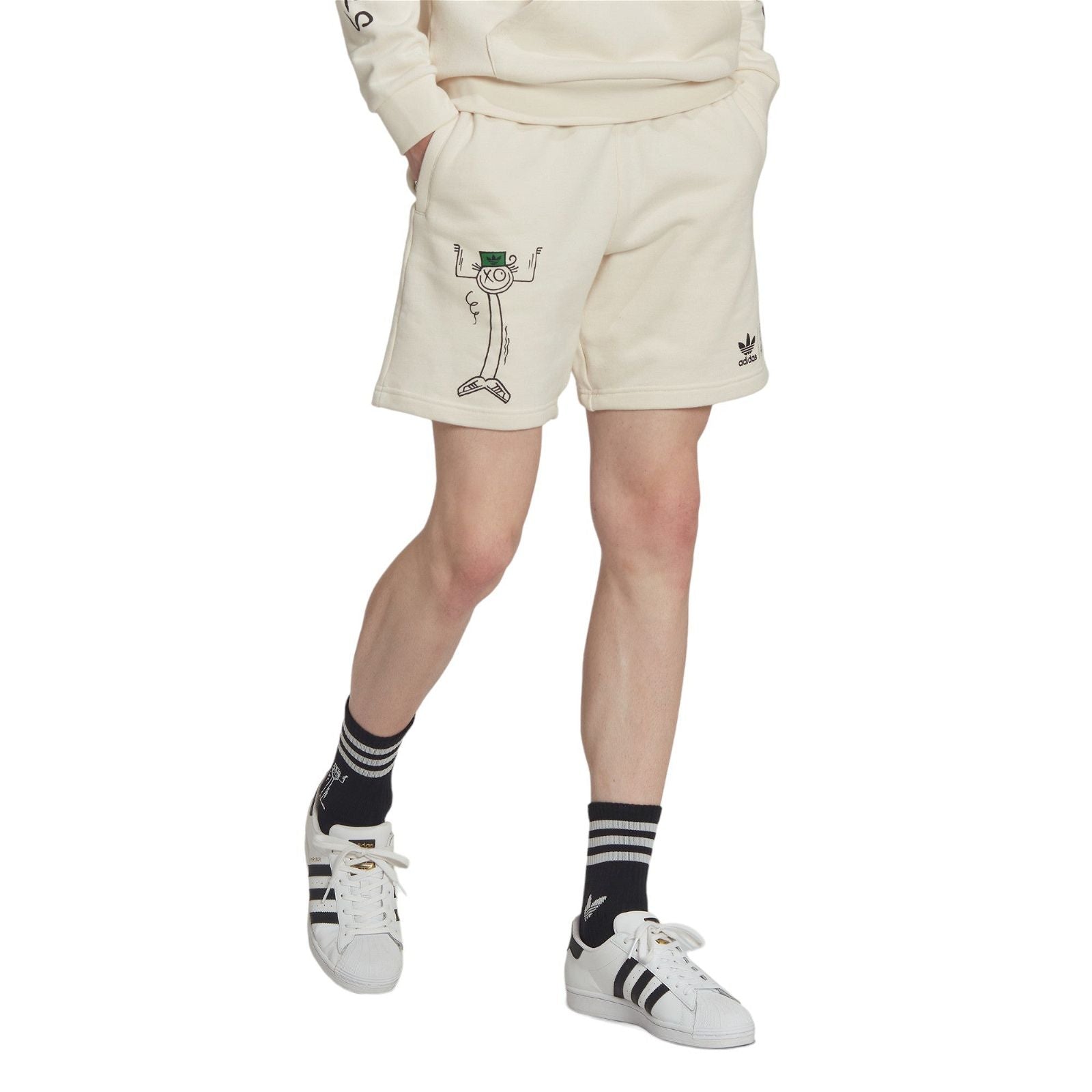 adidas Originals x André Saraiva Sweat Shorts - White - ViaductClothing -  -  