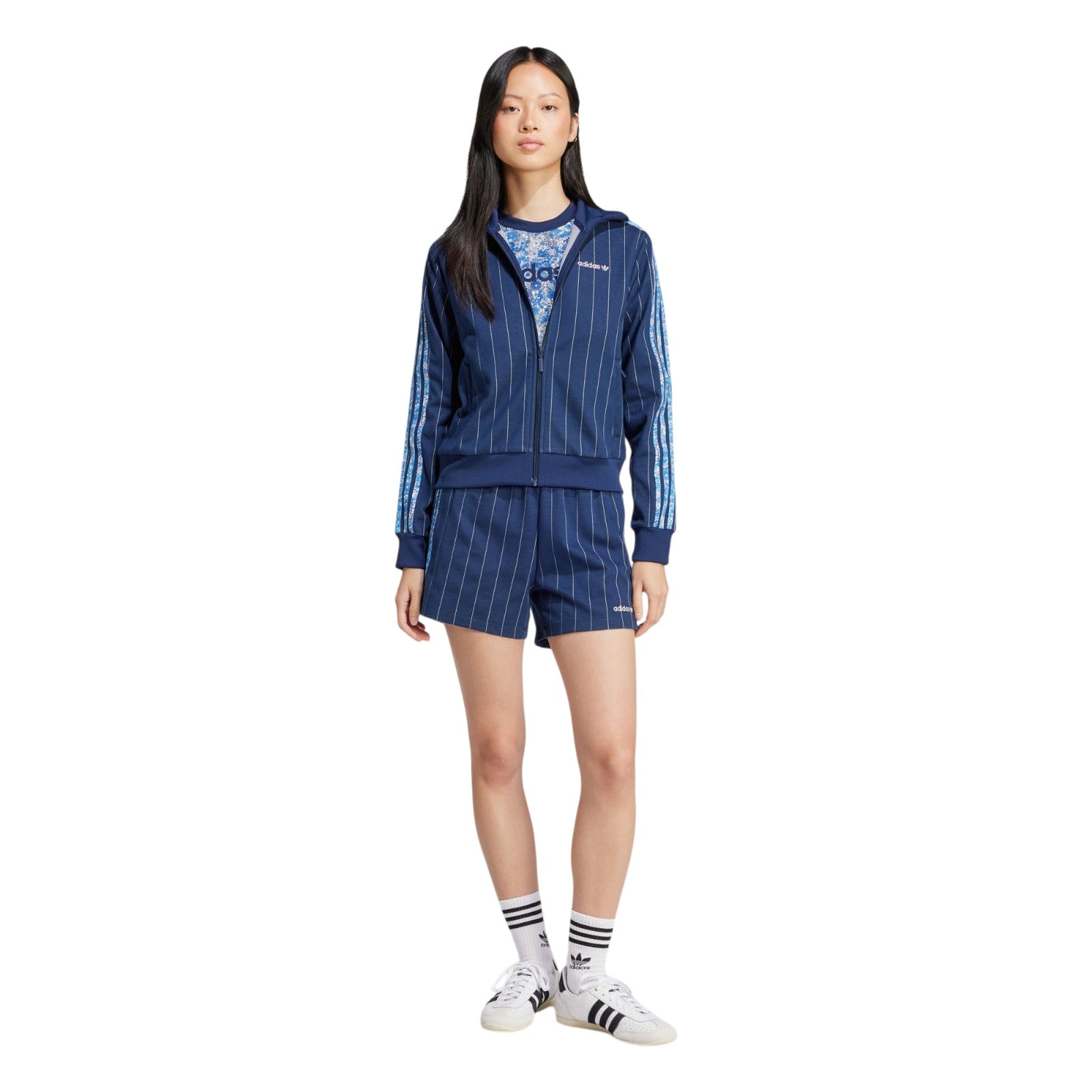 adidas Originals x Liberty London Tonal Blocked Track Top - Navy