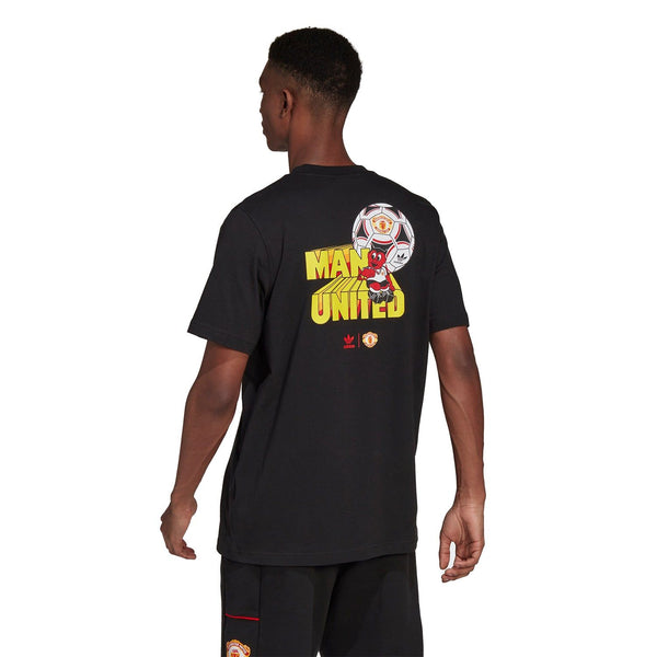 adidas Originals x Manchester United Retro 90s Graphic Tee - Black - ViaductClothing -  -  