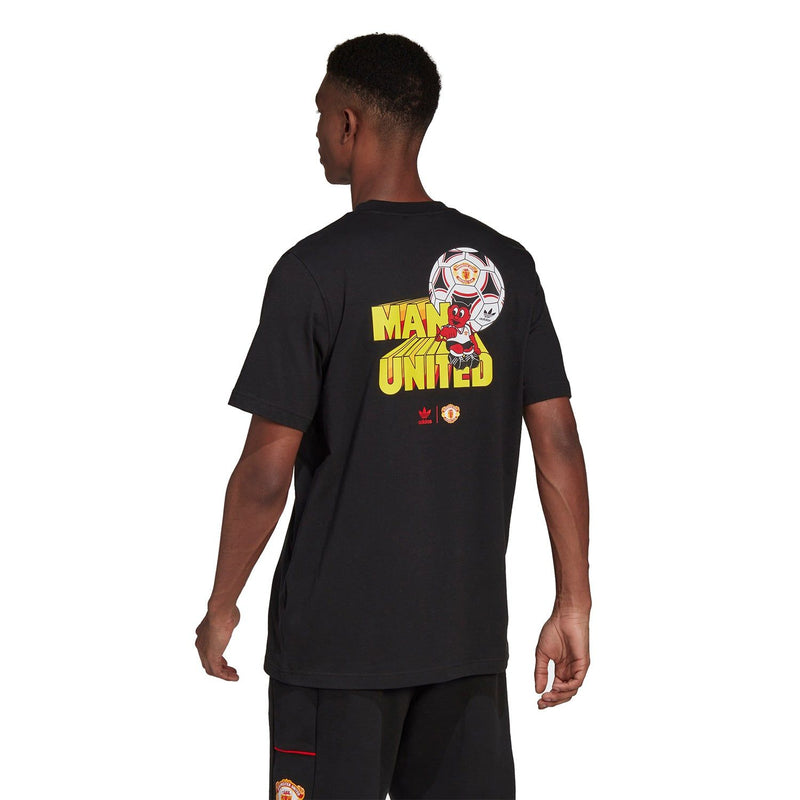 adidas Originals x Manchester United Retro 90s Graphic Tee - Black - ViaductClothing -  -  