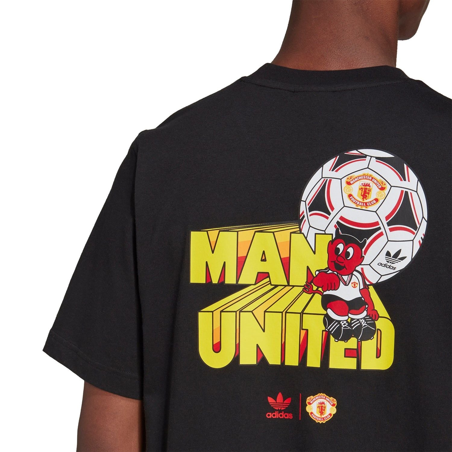 adidas Originals x Manchester United Retro 90s Graphic Tee - Black - ViaductClothing -  -  