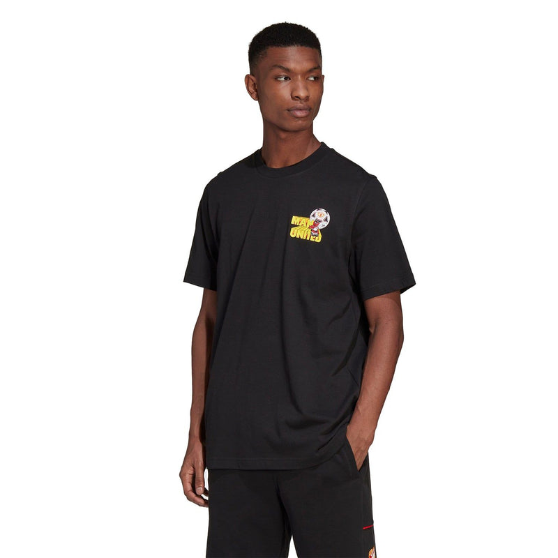 adidas Originals x Manchester United Retro 90s Graphic Tee - Black - ViaductClothing -  -  