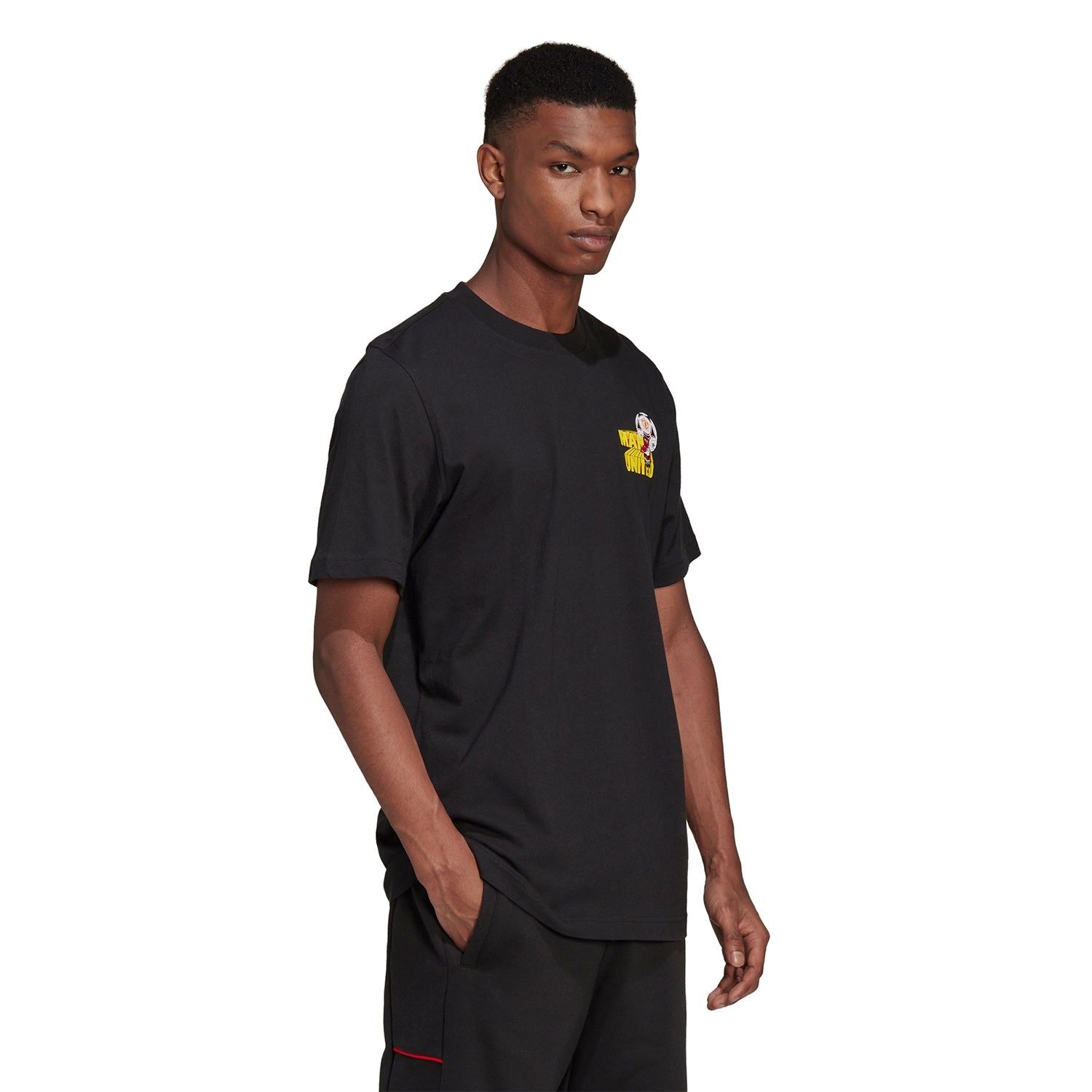 adidas Originals x Manchester United Retro 90s Graphic Tee - Black - ViaductClothing -  -  