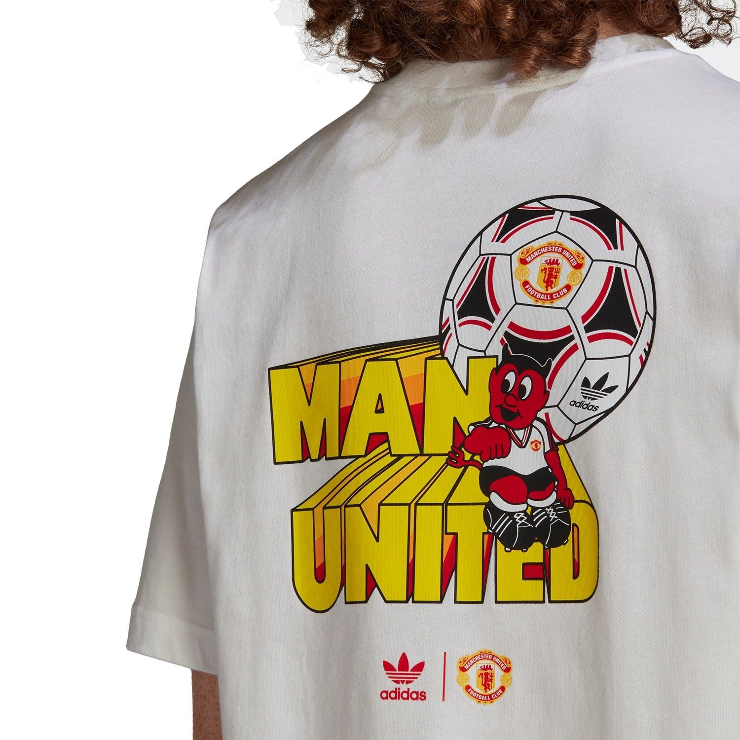 adidas Originals x Manchester United Retro 90s Graphic Tee - White - ViaductClothing -  -  