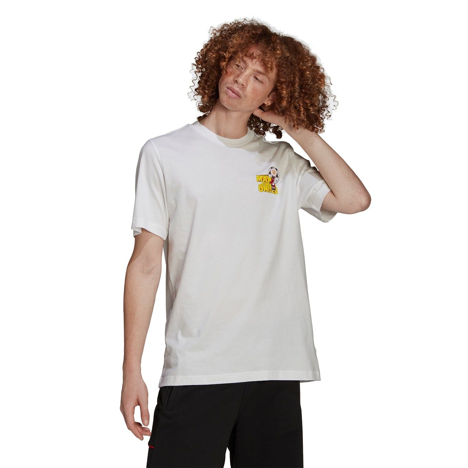 adidas Originals x Manchester United Retro 90s Graphic Tee - White - ViaductClothing -  -  