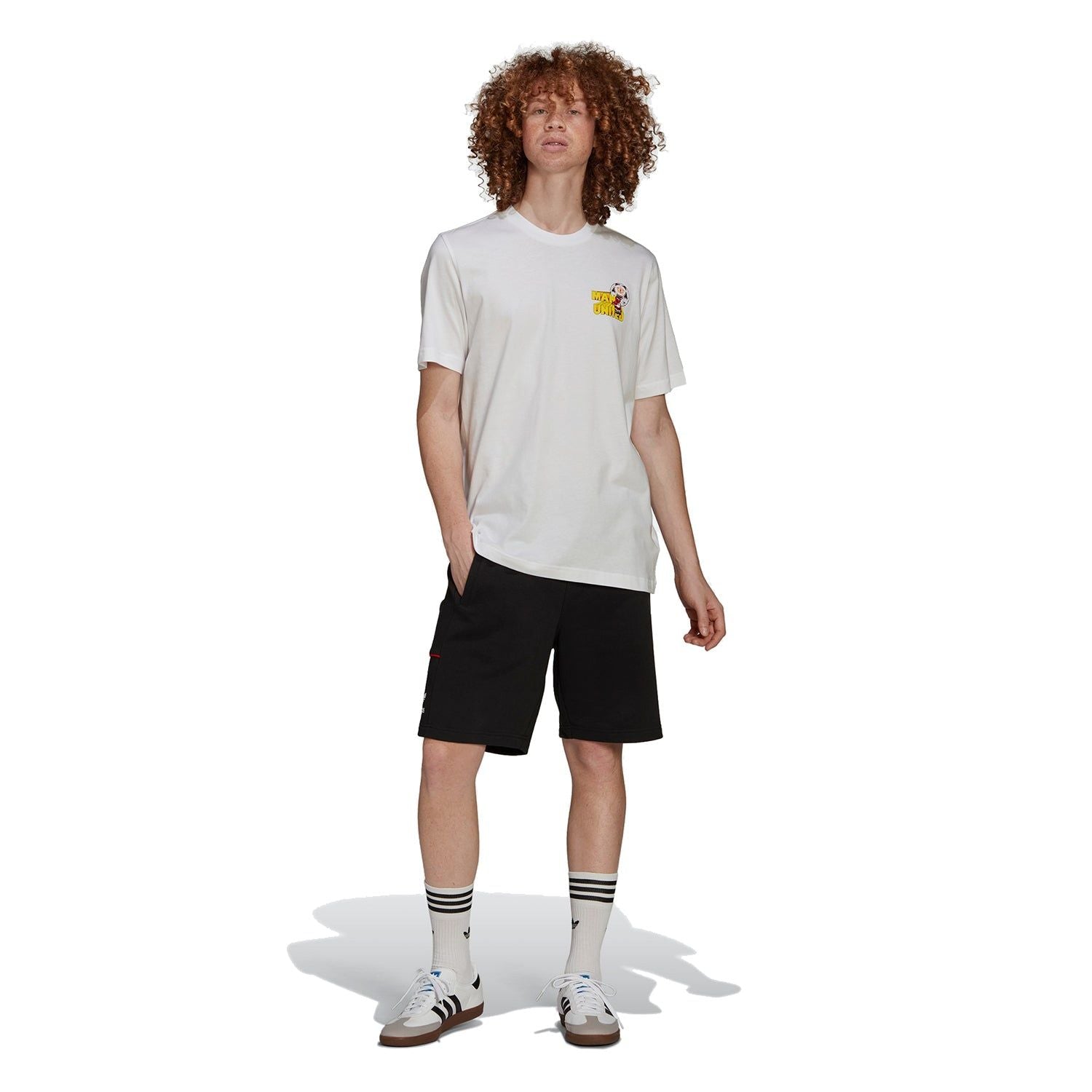 adidas Originals x Manchester United Retro 90s Graphic Tee - White - ViaductClothing -  -  